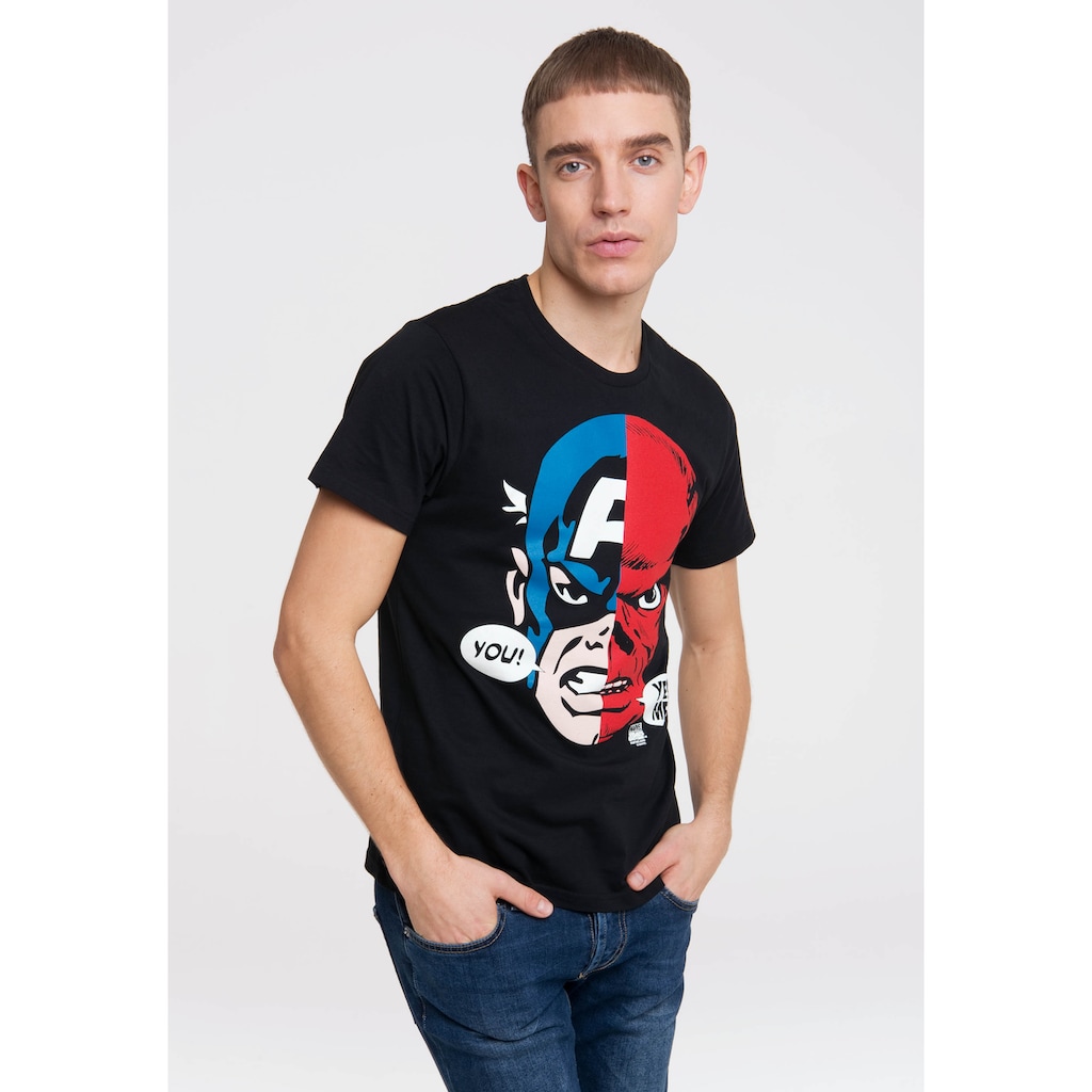 LOGOSHIRT T-Shirt »Marvel Captain America & Red Skull« mit Captain America-Motiv