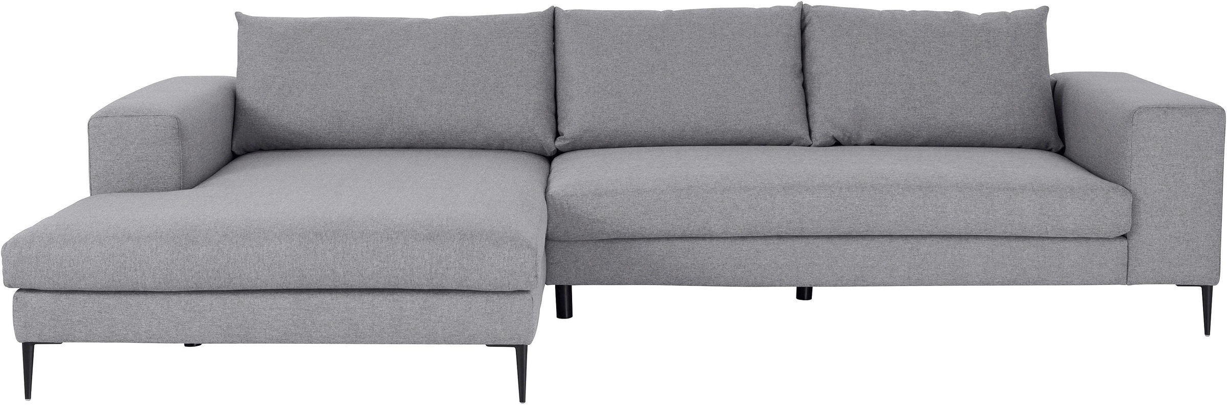 INOSIGN Ecksofa »Aurora, L-Form, mit extra breiter Recamiere, 324 x 170 cm (BxT)«, Designsofa mit tollem Sitzkomfort, extra hohe Metallfüße schwarz