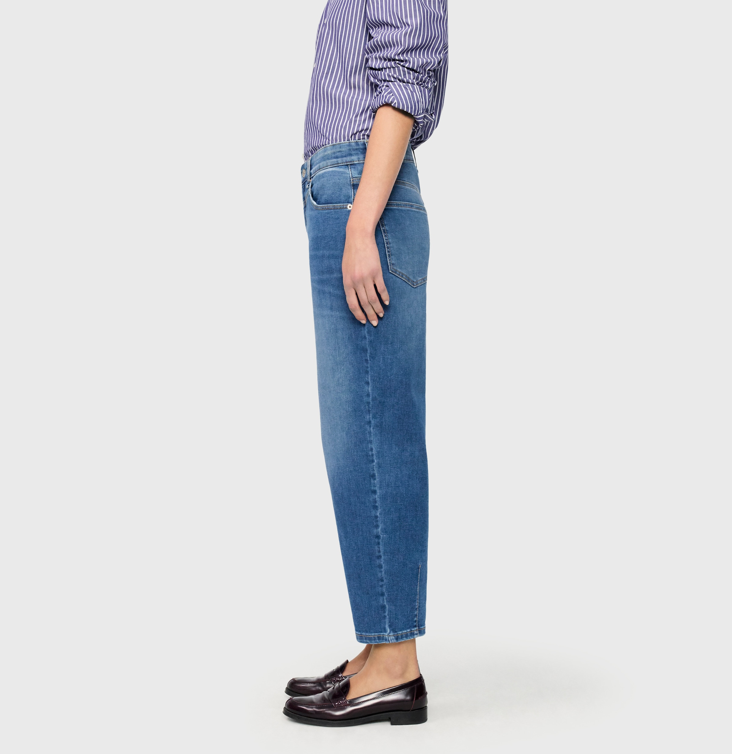 MAC Relax-fit-Jeans »BOBBIE« Barrel Jeans mit modernen Naht-Details