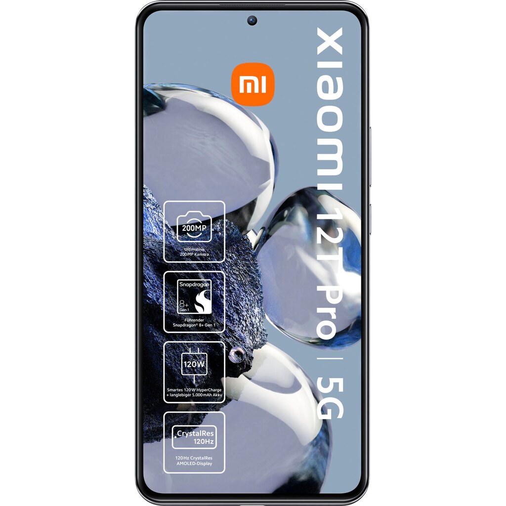 Xiaomi Smartphone »12T Pro 8GB+256GB«, Silver, 16,9 cm/6,67 Zoll, 256 GB Speicherplatz, 200 MP Kamera