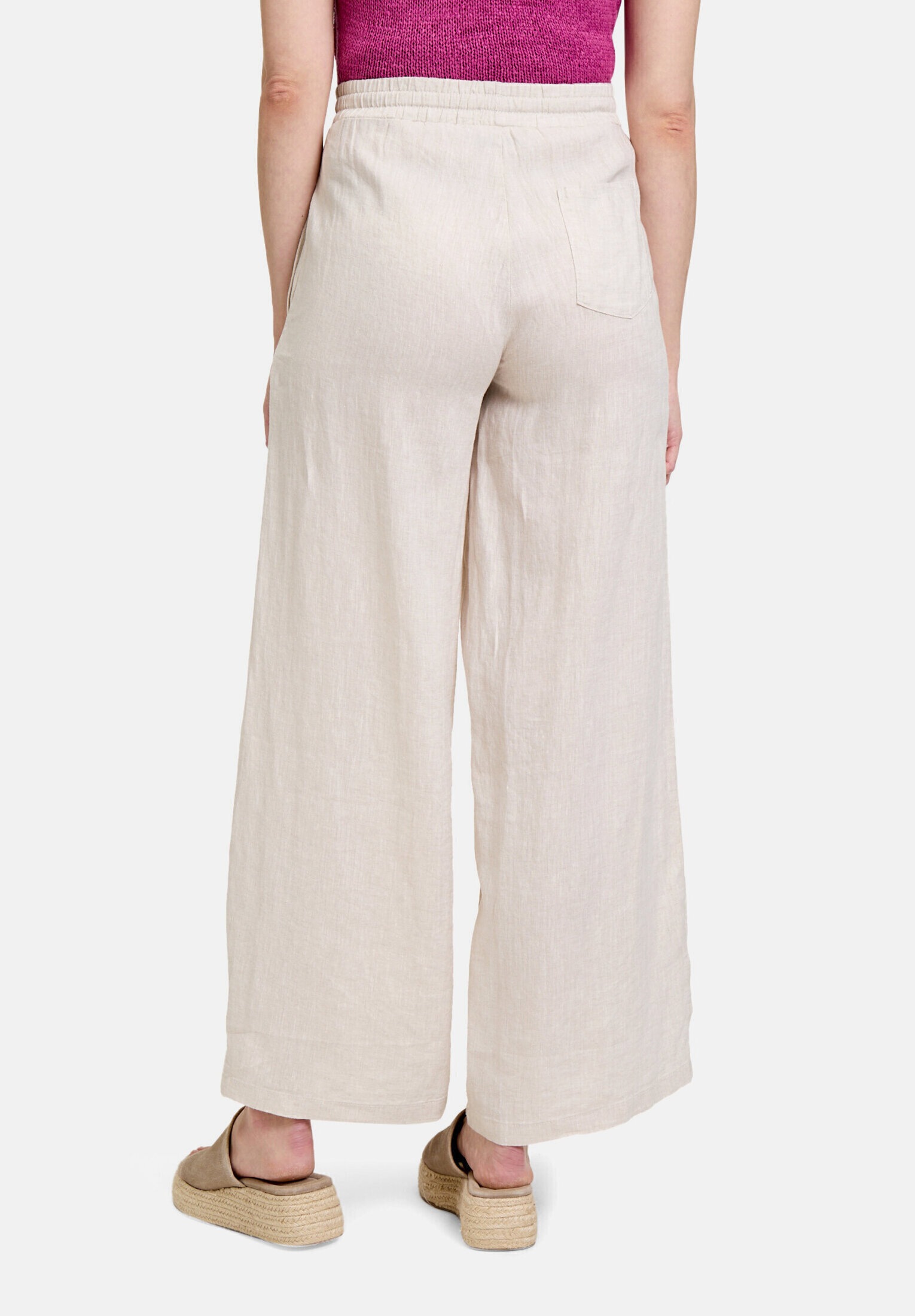 Cartoon Leinenhose »Damen mit Taschen«  Material