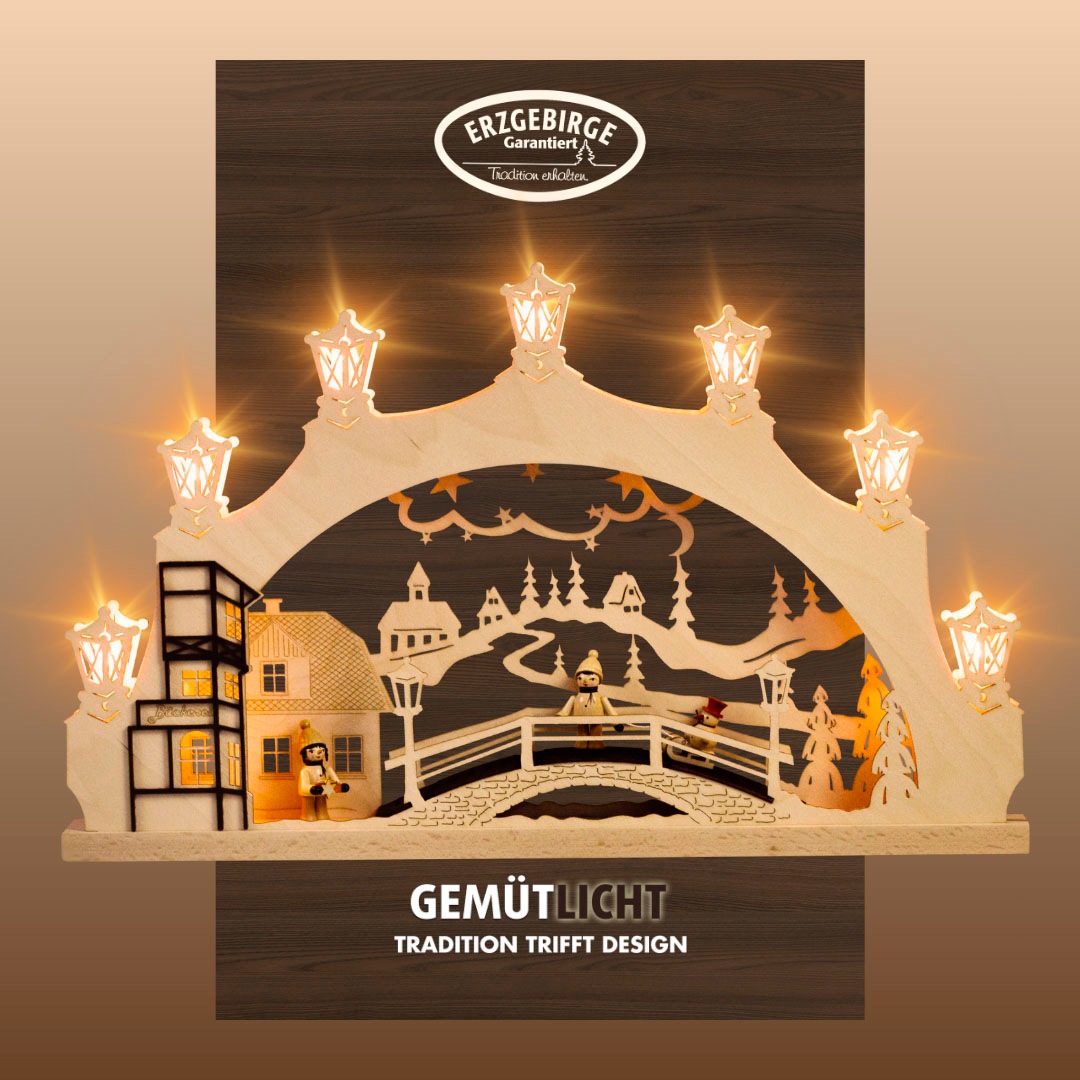 Weigla Lichterbogen, Erzgebirge garantiert, Weihnachtsdeko Innen, Weihnacht günstig online kaufen