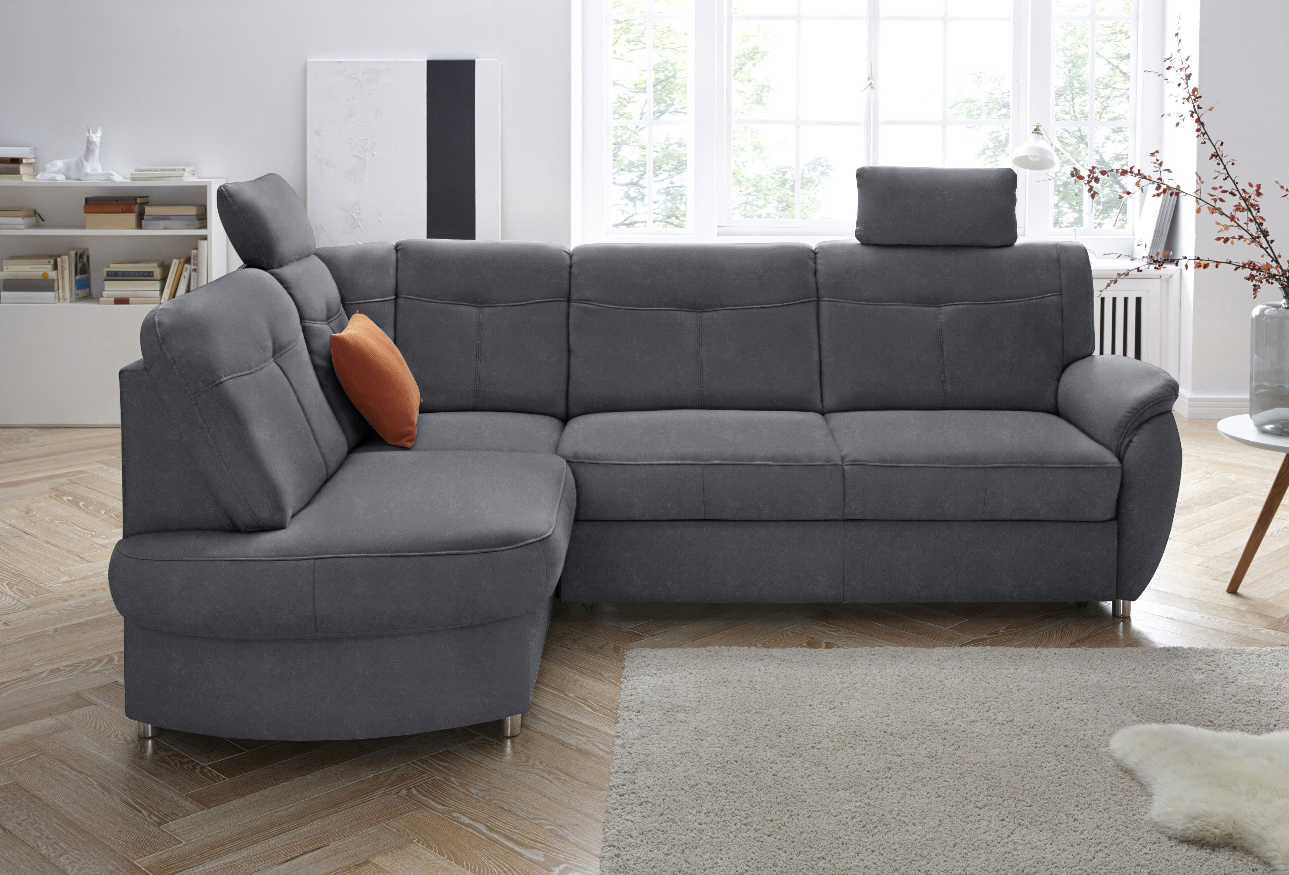 sit&more Ecksofa "Sonoma, L-Form, B: 246 cm, Bettfunktion & Bettkasten optional" Federkern, komfortable Sitzhöhe 45 cm, frei im Raum stellbar