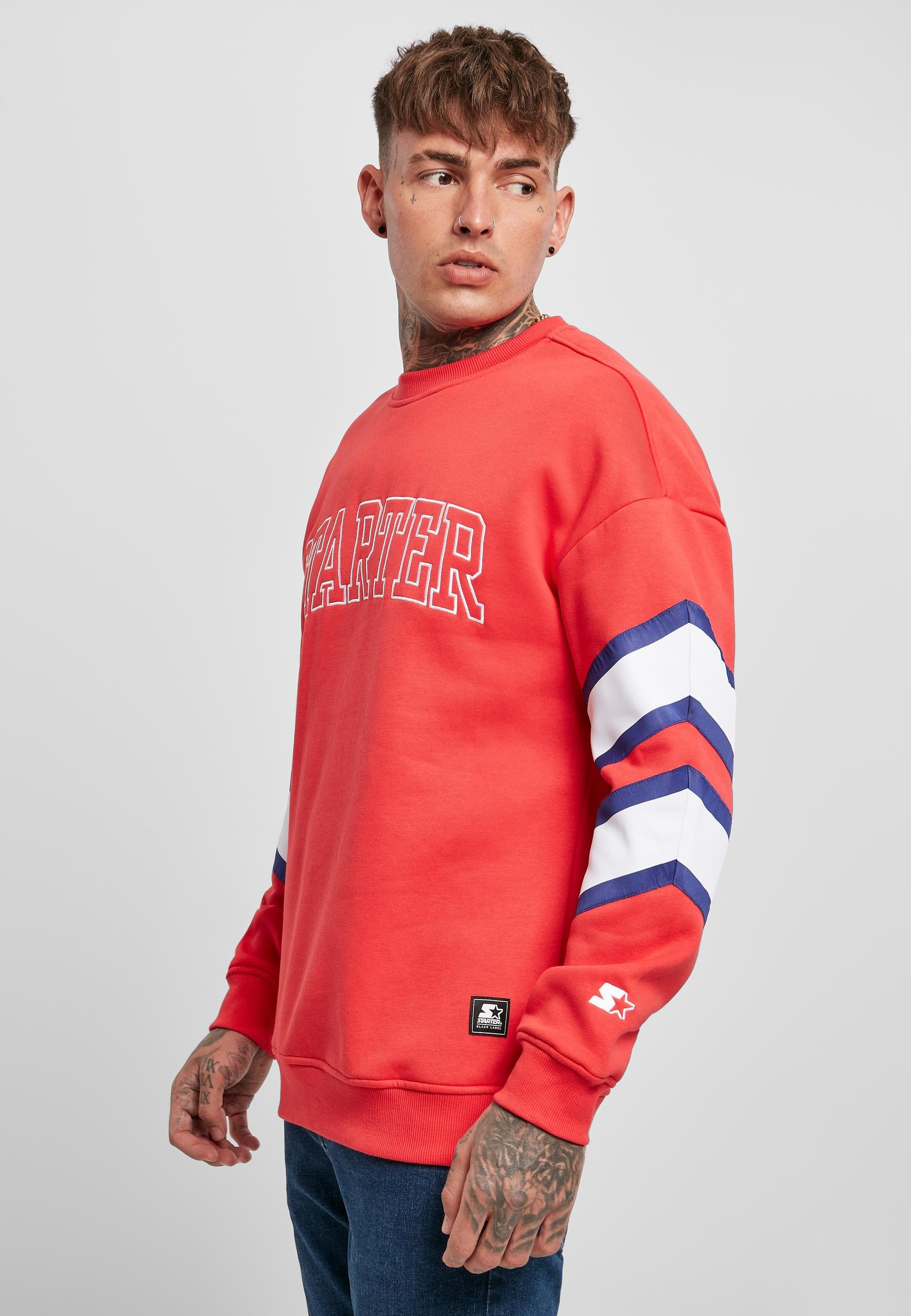 Starter Black Label Rundhalspullover »Starter Black Label Herren Starter Team Front Crew« 1 Stk. tlg.