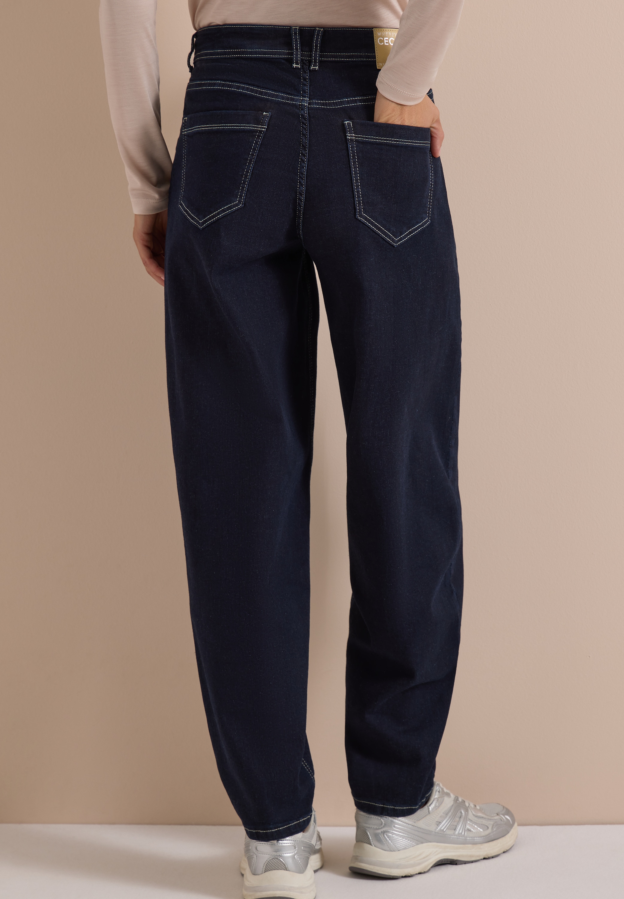 Cecil Loose-fit-Jeans »Style Scarlett« Barrel Leg, Rinsed-Optik, mit Stretchanteil