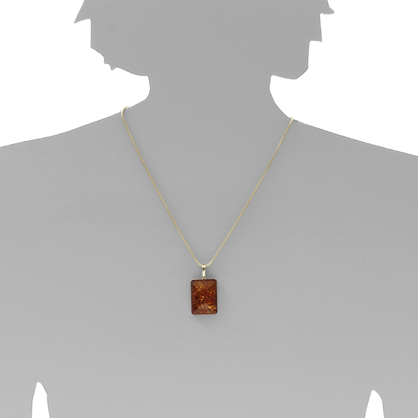 OSTSEE-SCHMUCK Kette mit Anhänger »Ostsee-Schmuck Kette mit Anhänger Classic 27x19«, (2 tlg.)