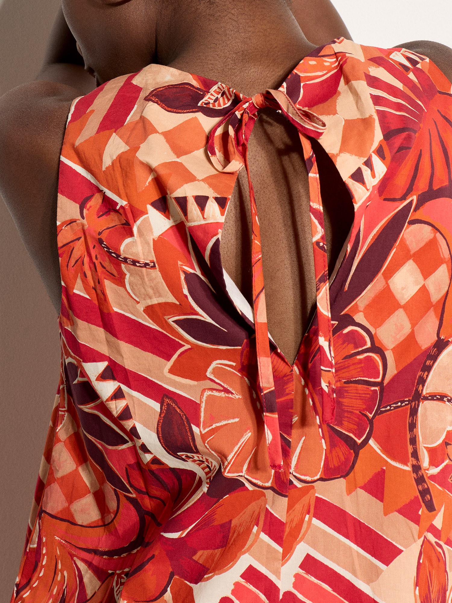 Apricot Minikleid »Minikleid« mit abstraktem Print und Bubble-Saum
