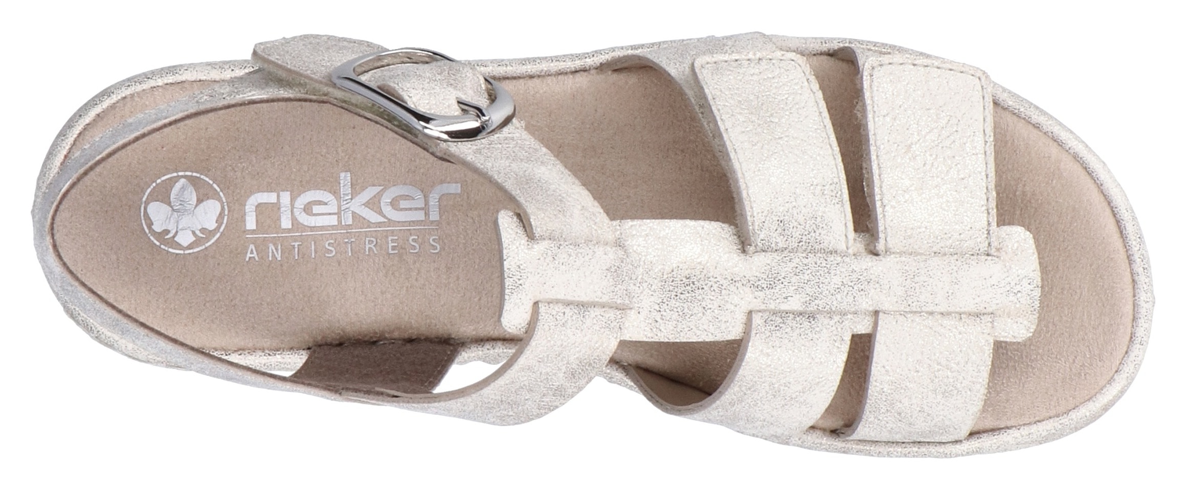 Rieker Plateausandale, Riemchensandale, Sommerschuh, Sandalette mit Klettriemchen