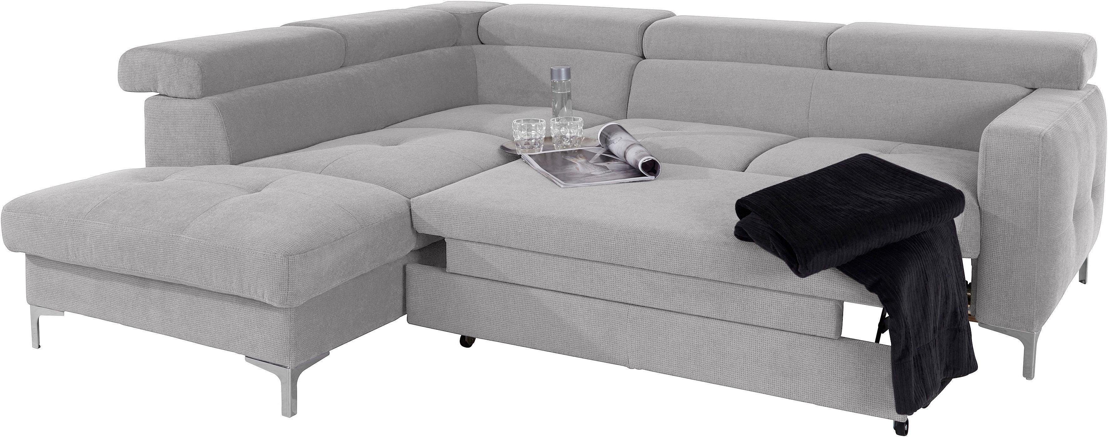 Thumbnail - COTTA Polstergarnitur "Sammy L-Form", (Set), Set bestehend aus: Ecksofa mit Kopfteilverstellung & Hocker