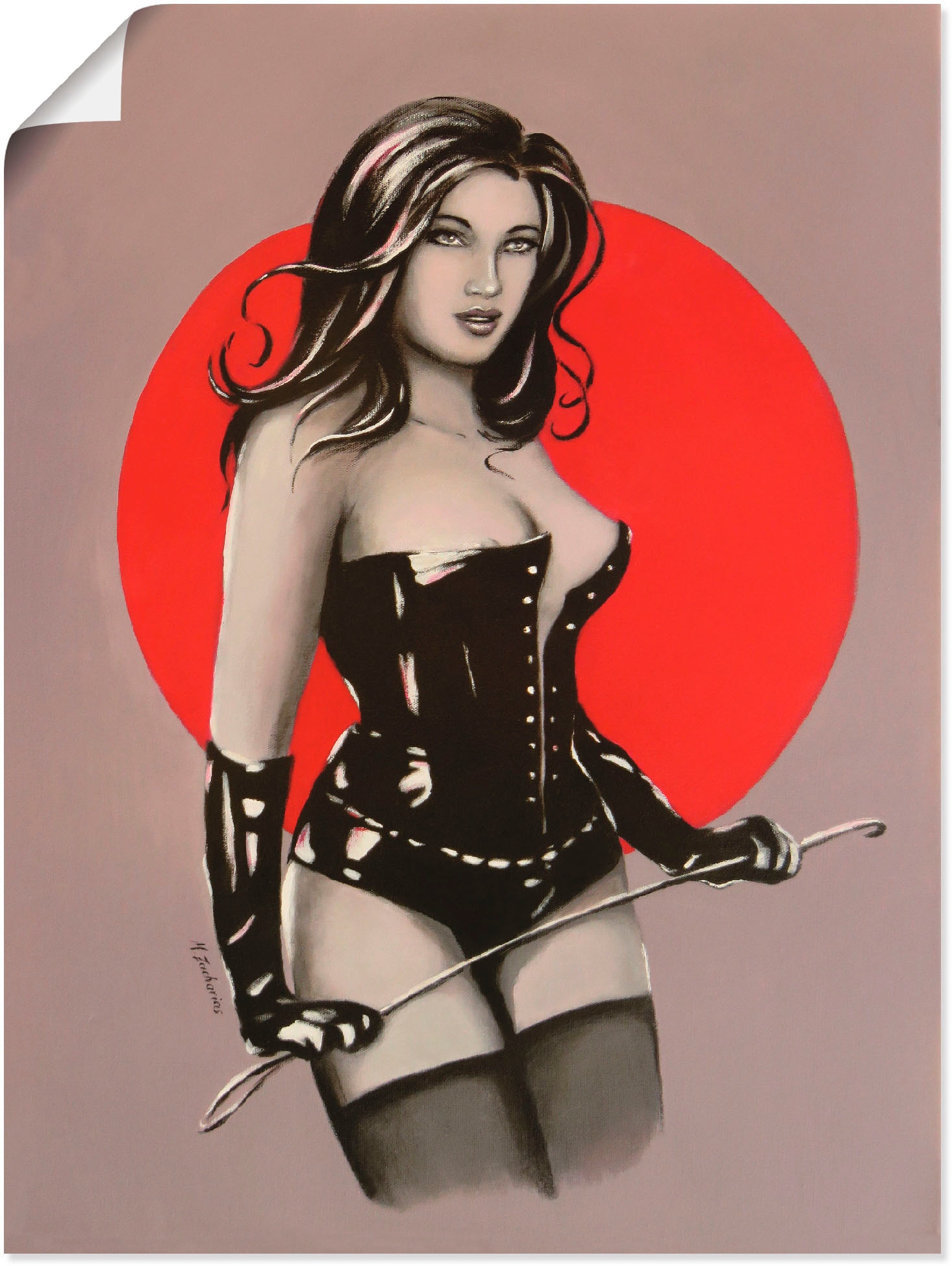 Artland Poster »Mistress Herrin der Lust - Malerei«, Frau, (1 St.), als Alubild, Leinwandbild, Wandaufkleber oder Poster in versch. Größen