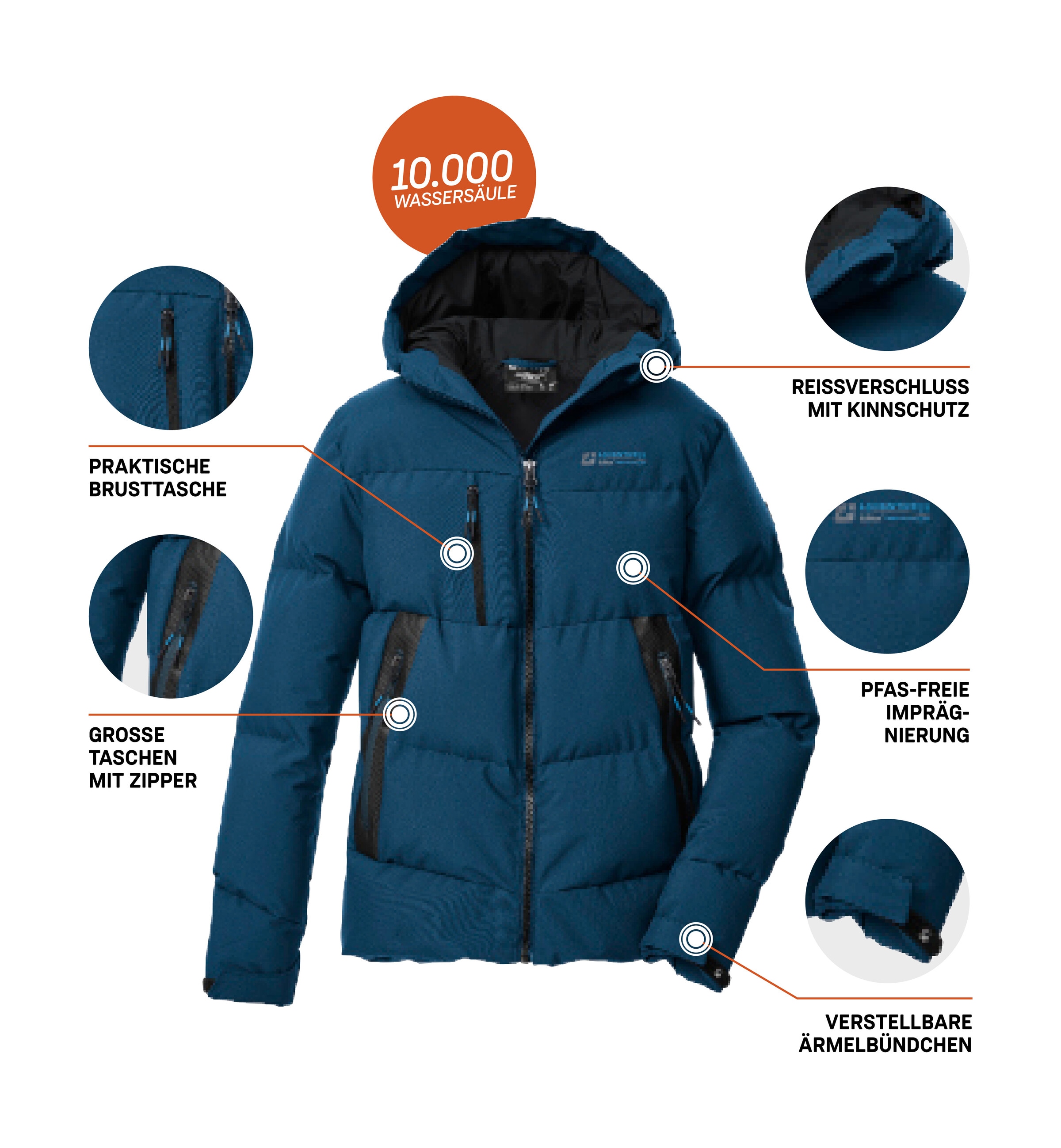 Killtec Steppjacke »KOW 239 BYS QLTD JCKT«, Winddichte, wasserabweisende Kinderjacke mit verstellbaren Bündchen