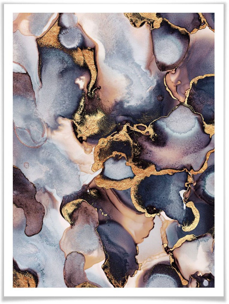 bestellen »Gold Wandbild, (1 BAUR Rosé Tinte Poster Effekt Marmor, St.), | Wandposter Bild, Poster, Farbverlauf«, Wall-Art
