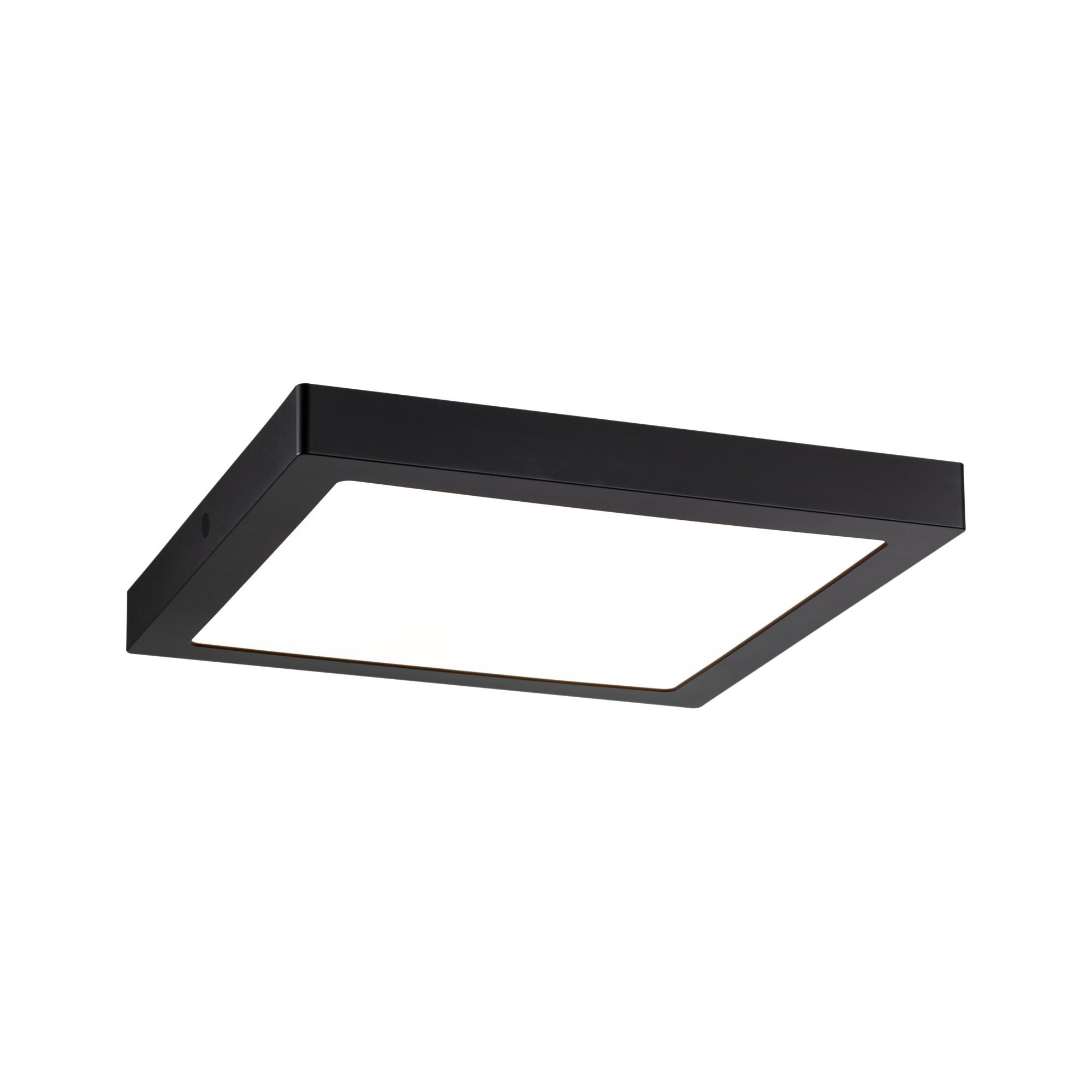 Paulmann LED Deckenleuchte Panel Abia eckig 300x300mm 22W 2.700K Schwarz matt, 1 St., Warmweiß