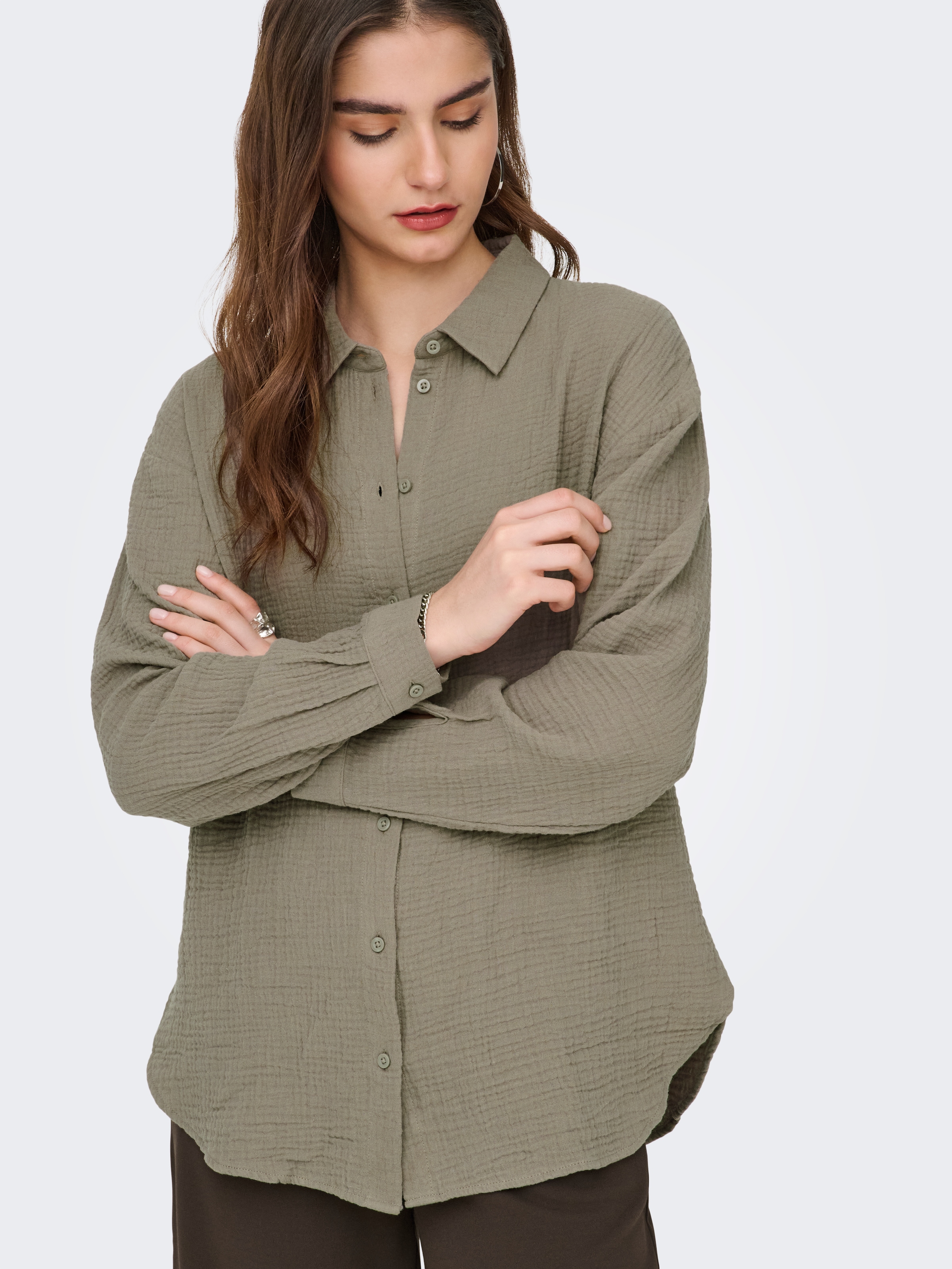 JDY Hemdbluse »JDYTHEIS LIFE L/S LOOSE SHIRT WVN NOOS« Baumwolle, regular fit