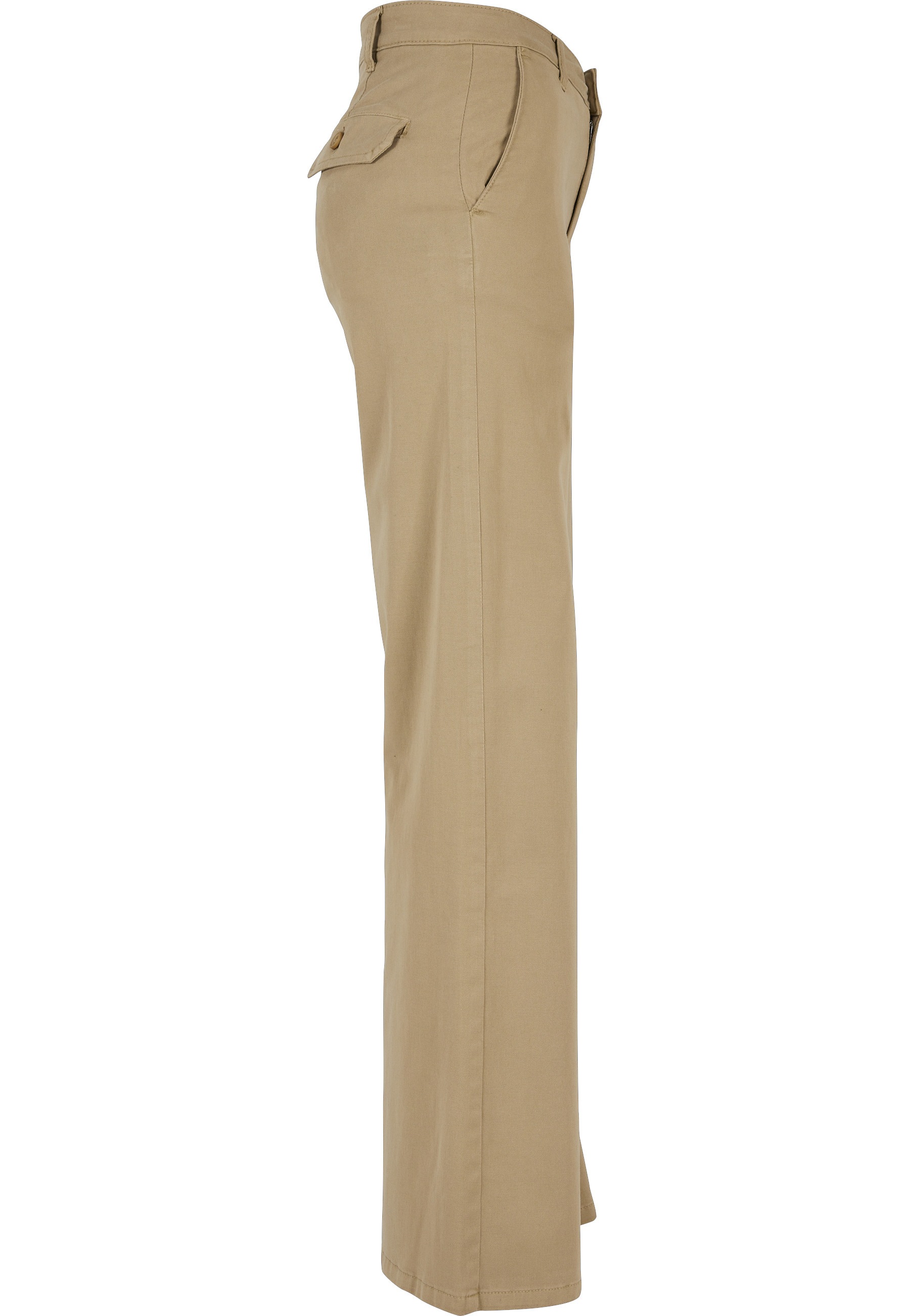URBAN CLASSICS Chinos »Urban Classics Damen Ladies High Waist Wide Leg Chino Pants«