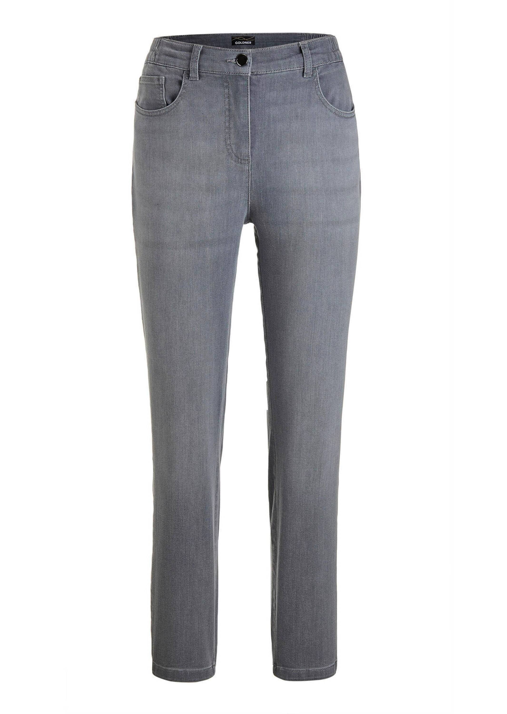 GOLDNER 7/8-Hose "Slim Fit Jeans BELLA mit Dehnbund" Ohne