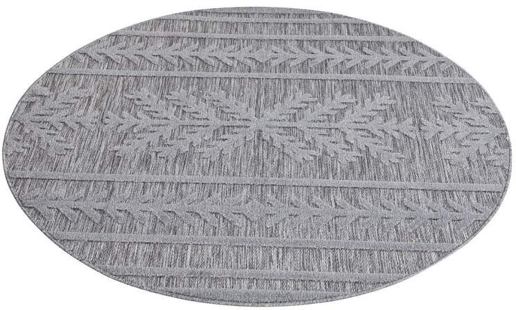 Carpet City Teppich »In-& Outdoorteppich Santorini 411, 3D-Effekt, Boho-Optik«, rund, 5 mm Höhe, Wetterfest & UV-beständig für Terrasse, Balkon, Küche, Flur
