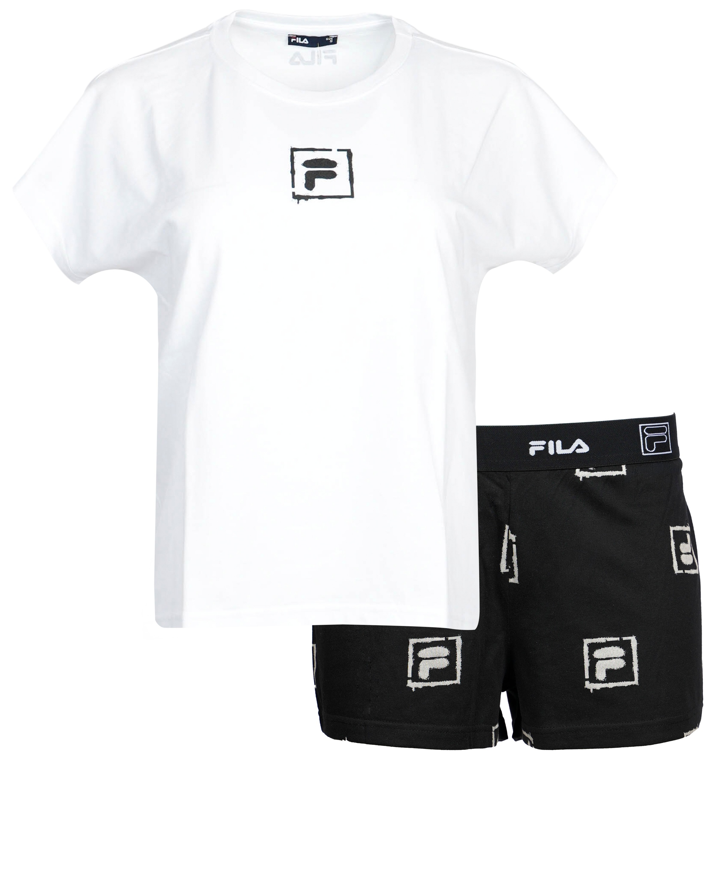 Fila Shorty "WOMAN JERSEY PYJAMAS" 2 Stk. tlg., mit auffälligem Logodruck, günstig online kaufen