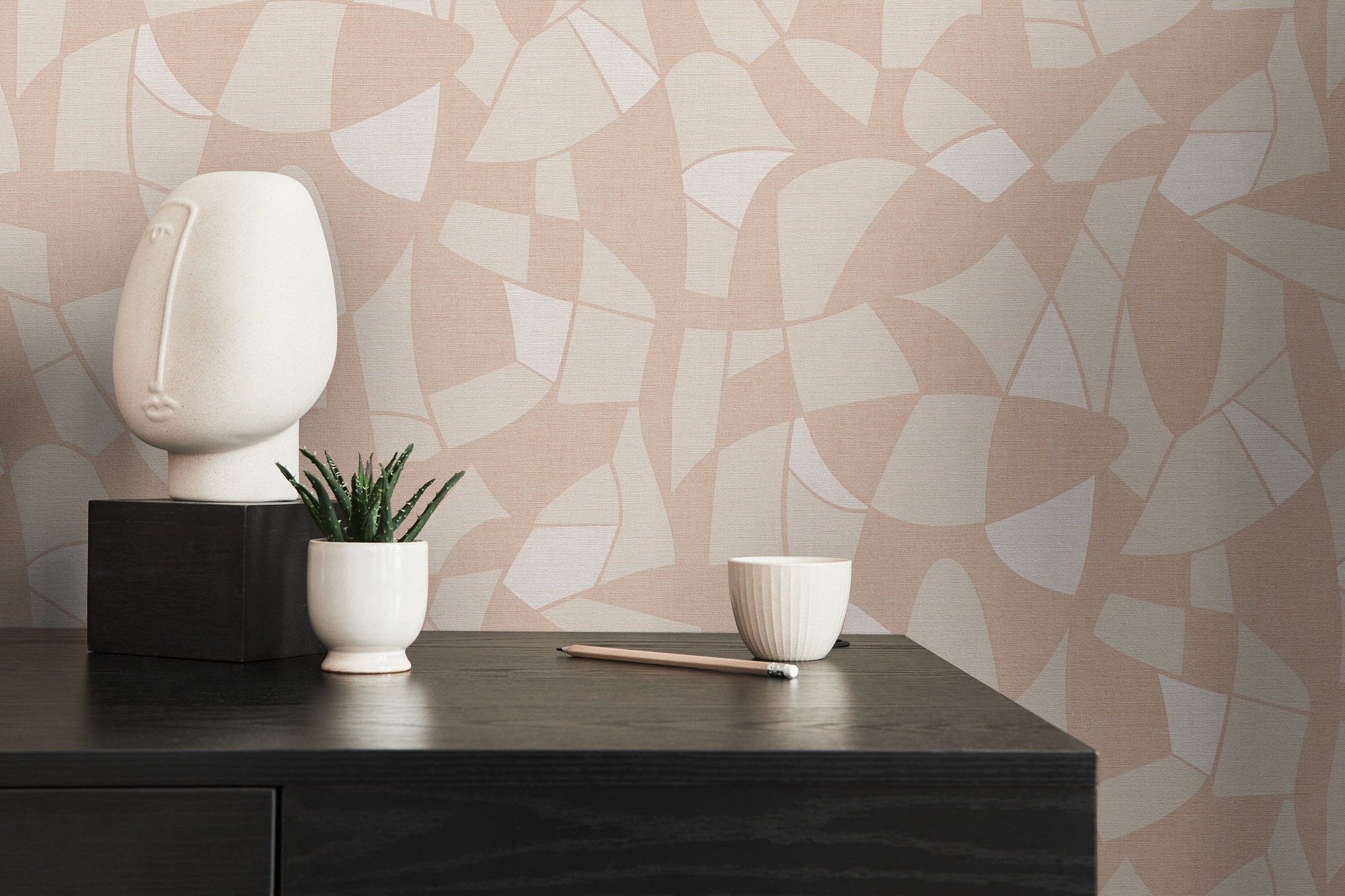 A.S. Création Vliestapete »Antigua Tapete mit Formen«, matt-gemustert-neutral, Grafiktapete Retrotapete Tapeten Wohnzimmer Schlafzimmer Küche Design
