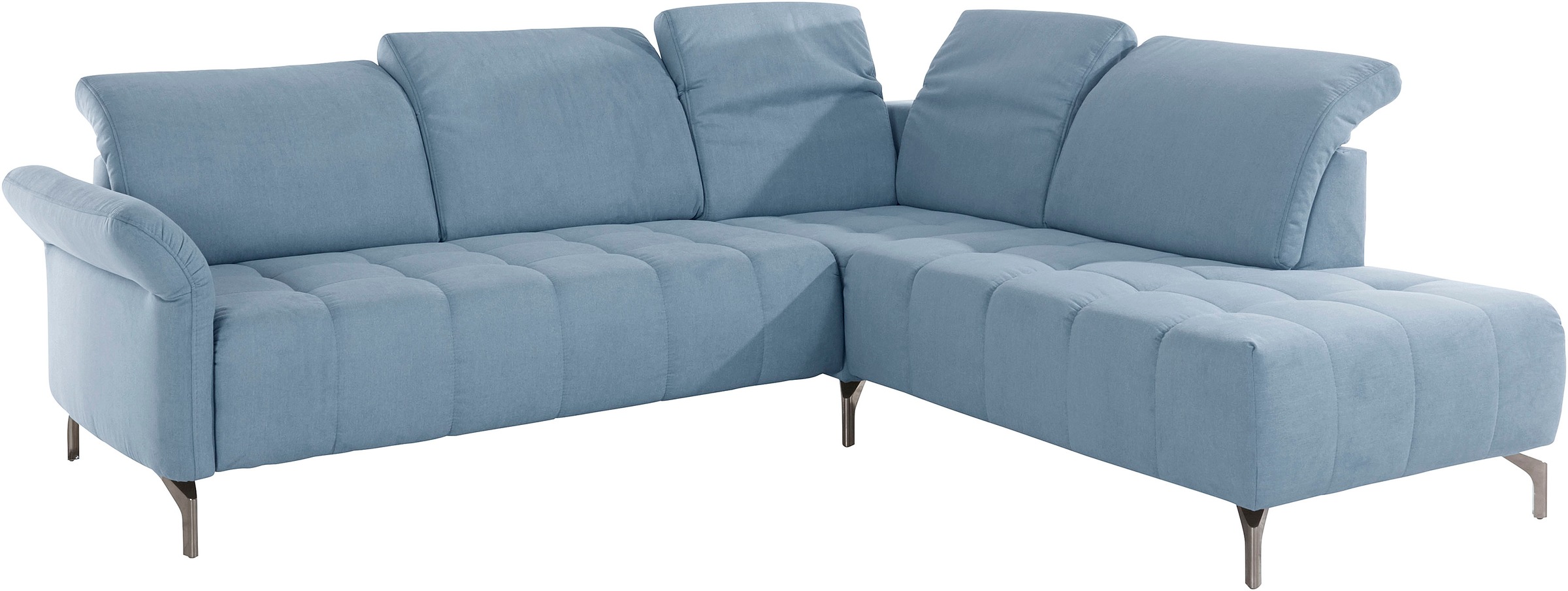 INOSIGN Ecksofa »Fresh L-Form«, Federkern, wahlweise Kopfteilverstellung und motorischer Vorziehsitz