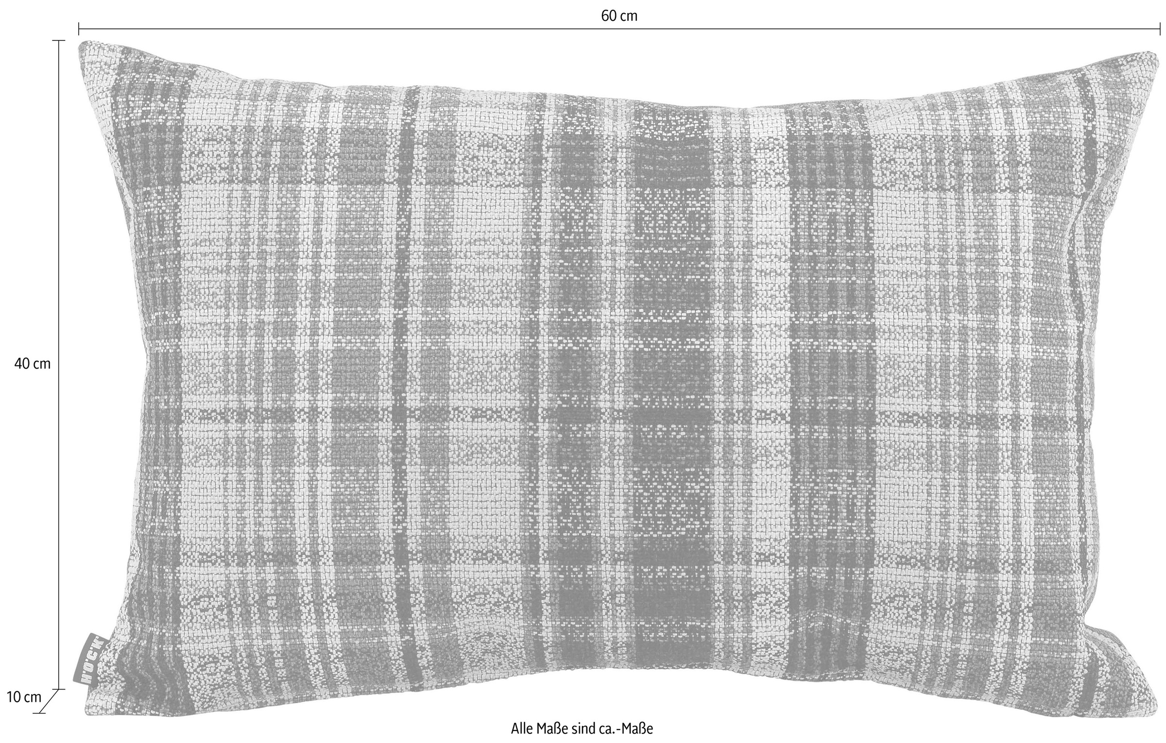 H.O.C.K. Dekokissen "Ardesia" mit Karomuster, Kissenhülle mit Füllung, 1 St günstig online kaufen