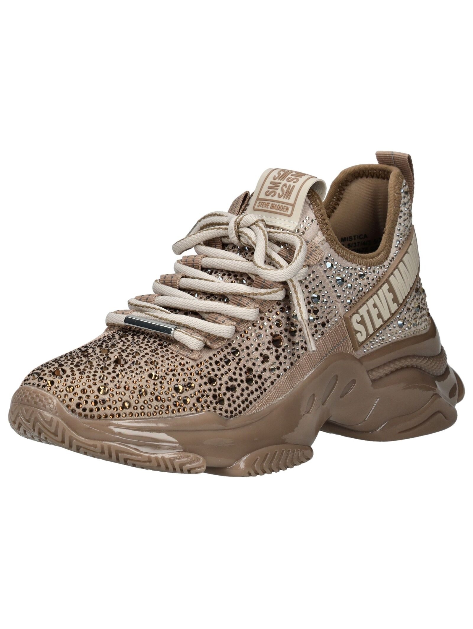 Sneaker STEVE MADDEN "STEVE MADDEN Sneaker Textil", Damen, Gr. 38, beige, gold, Textil, Schuhe Sneaker