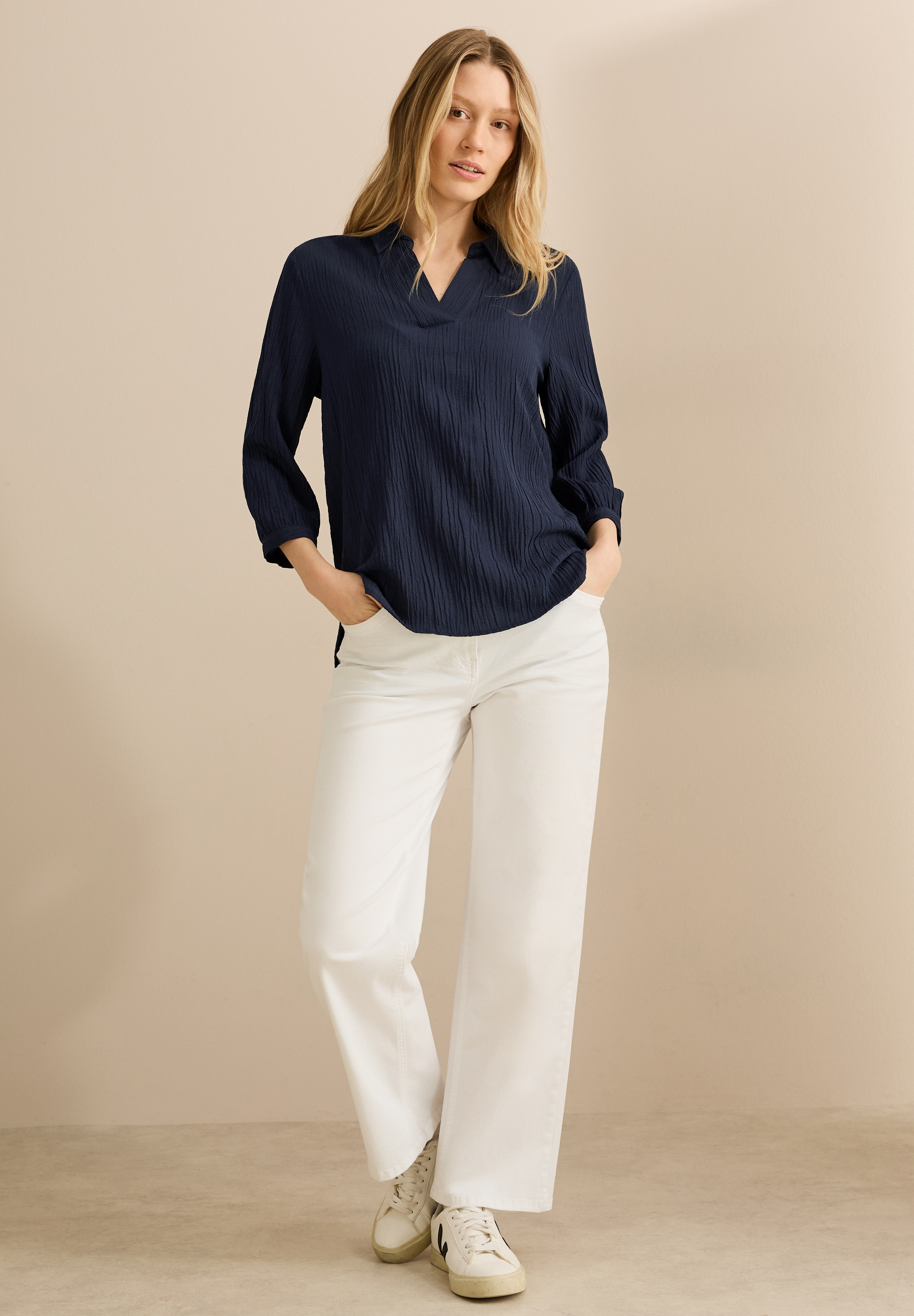 Cecil Klassische Bluse, mit 3/4 Ärmeln