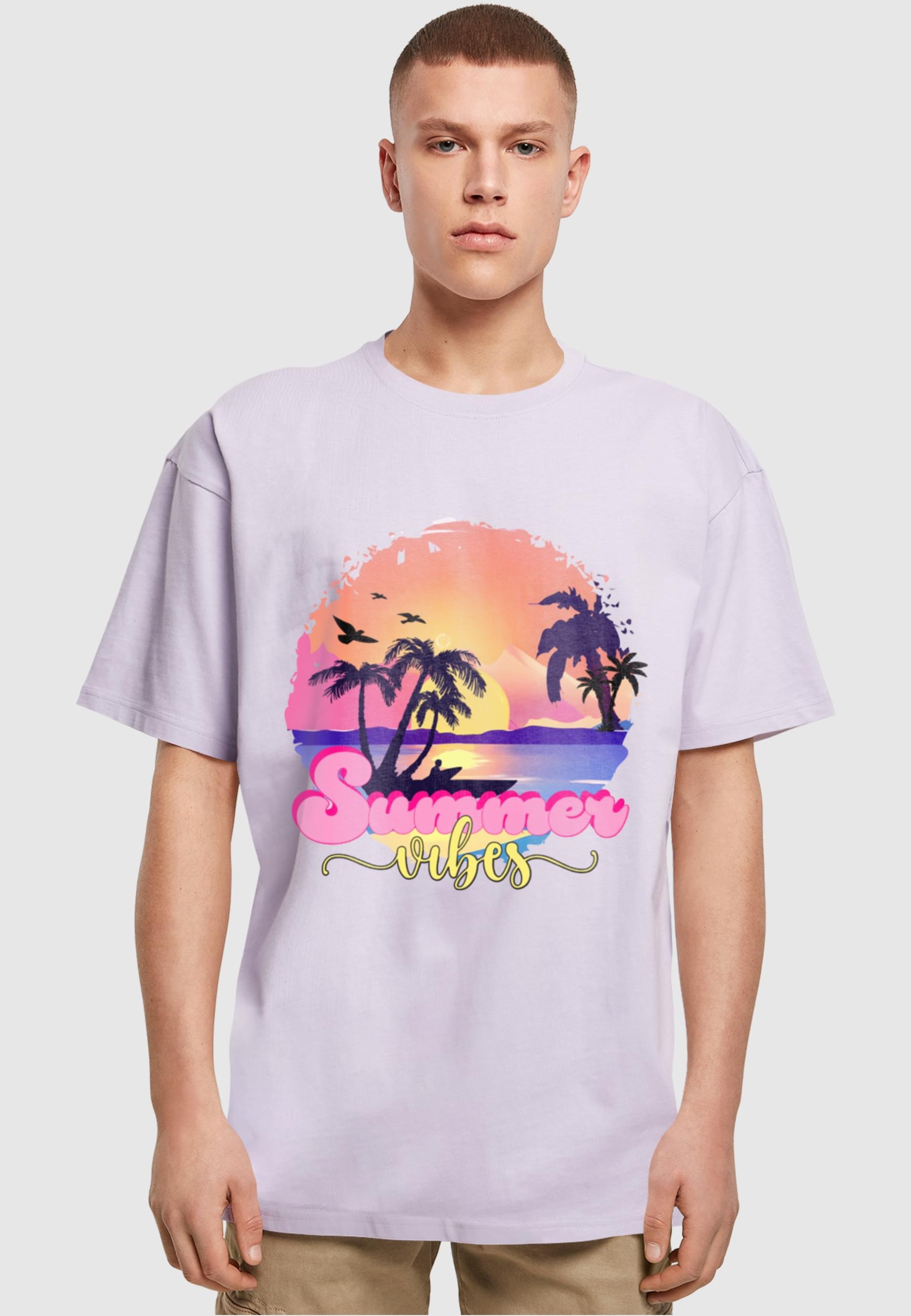 Merchcode T-Shirt »Merchcode Herren Summer Vibes Sunset Heavy Oversized Tee«, (1 tlg.)