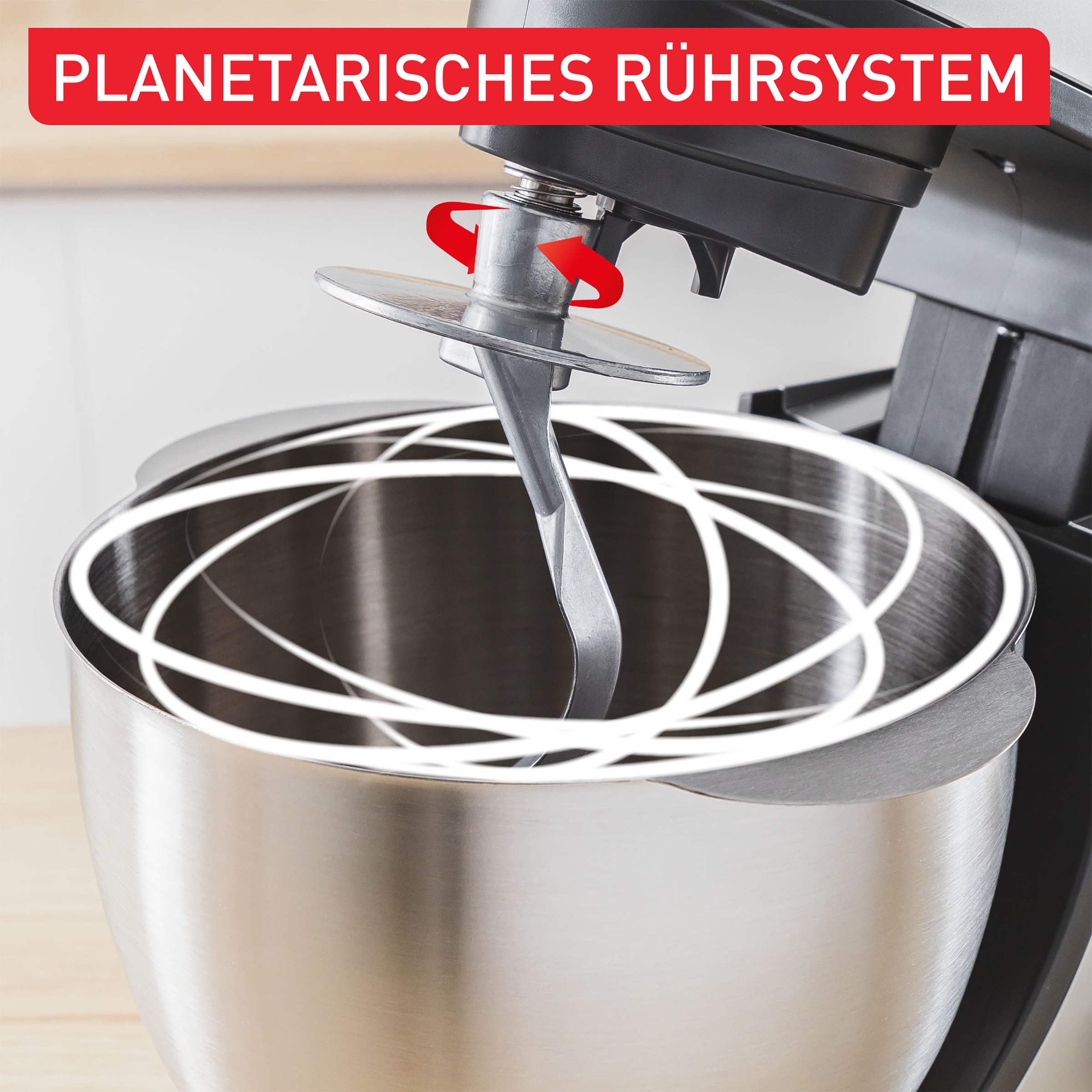 Tefal Küchenmaschine »QB525B Bake Partner«, 8 Geschwindigkeitsstufen, inkl. Back-Kit und 5 Aufsätzen