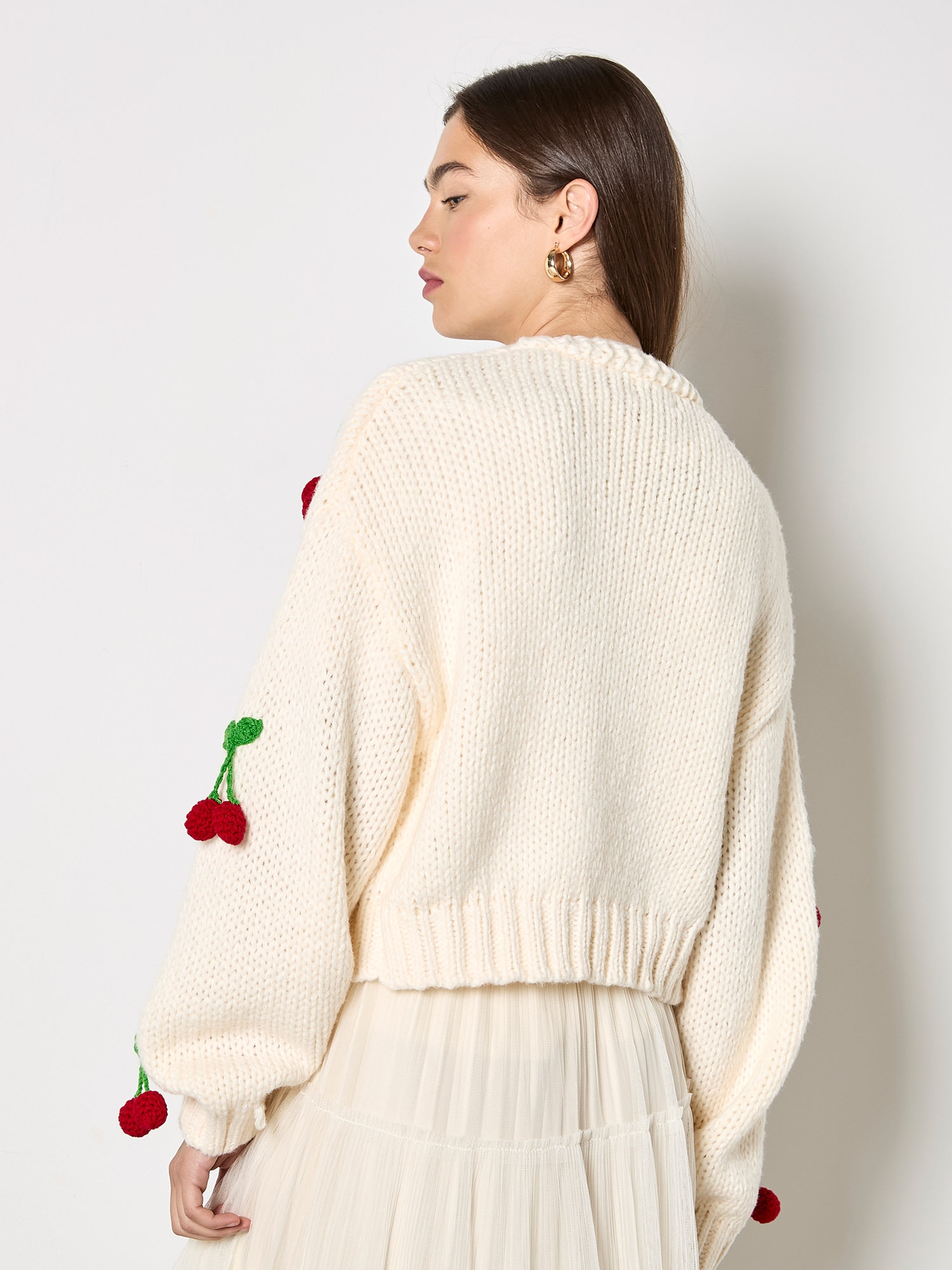 Apricot Strickjacke »Strickjacke« und Häkelverzierung