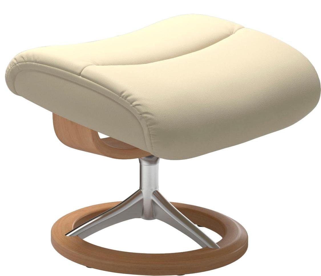 Stressless® Relaxsessel »View«, (Set, Relaxsessel mit Hocker), mit Signature Base, Größe M,Gestell Eiche