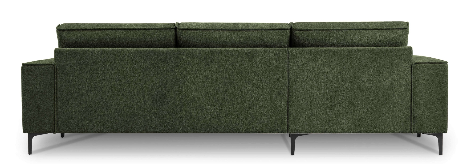 Places of Style Ecksofa »Polsterecke Oland, Struktur, Flachgewebe, Luxus-Microfaser, Boucle«, L-Form, 280 cm, Wellenunterfederung, Skandi-Design, Metallfüße