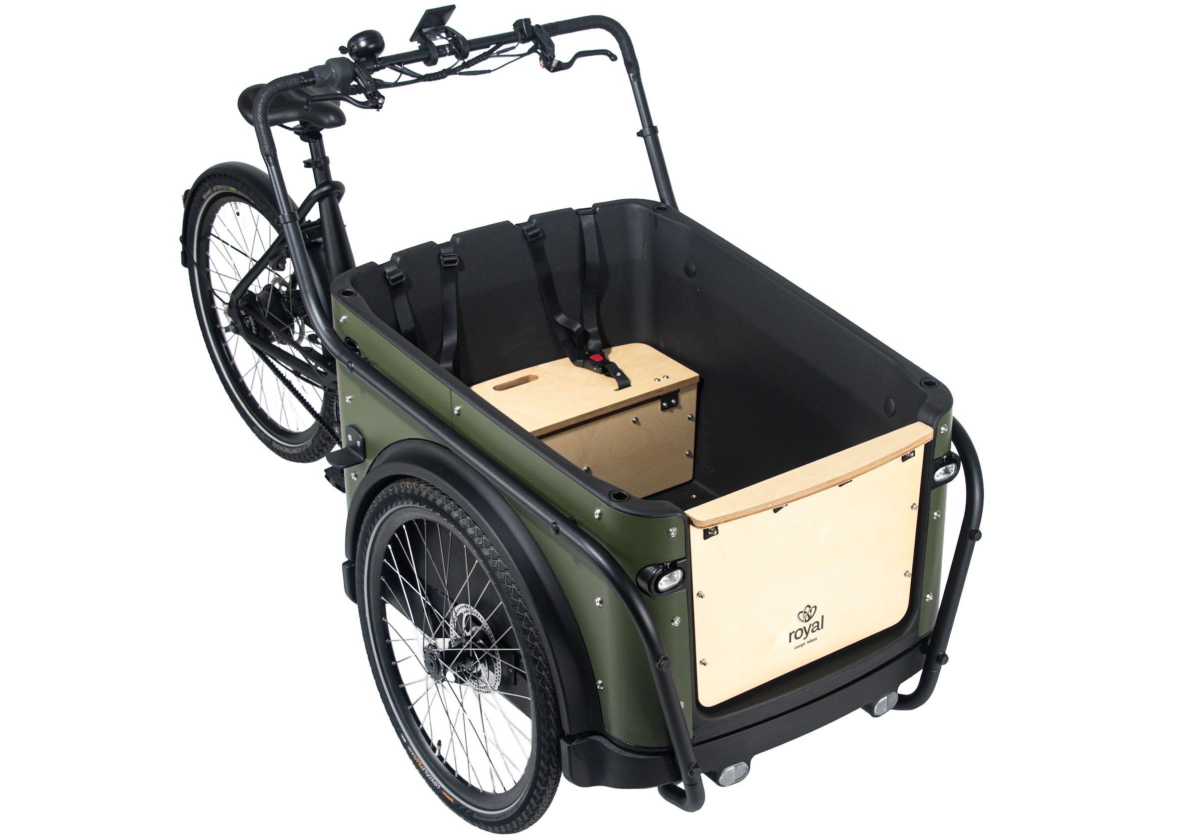 Royal Cargo Bikes »Cargo 3W Premium Plus 17,5Ah / 630 Wh 24 / 26 Zoll mit Riemenantrieb« 0 Gang ENVIOLO NuVinci Schaltwerk Nabenschaltung Mittelmotor 250 W