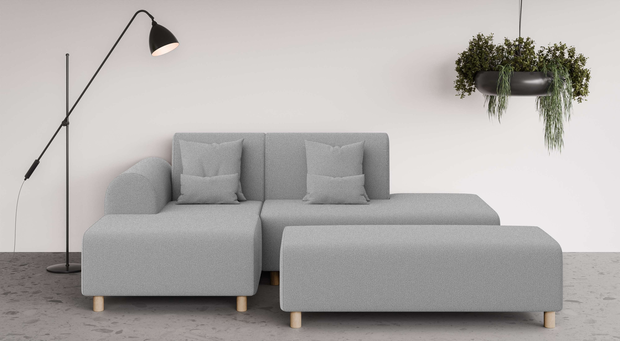 OTTO home Ecksofa "Suyala" L-Form mit Hocker günstig online kaufen