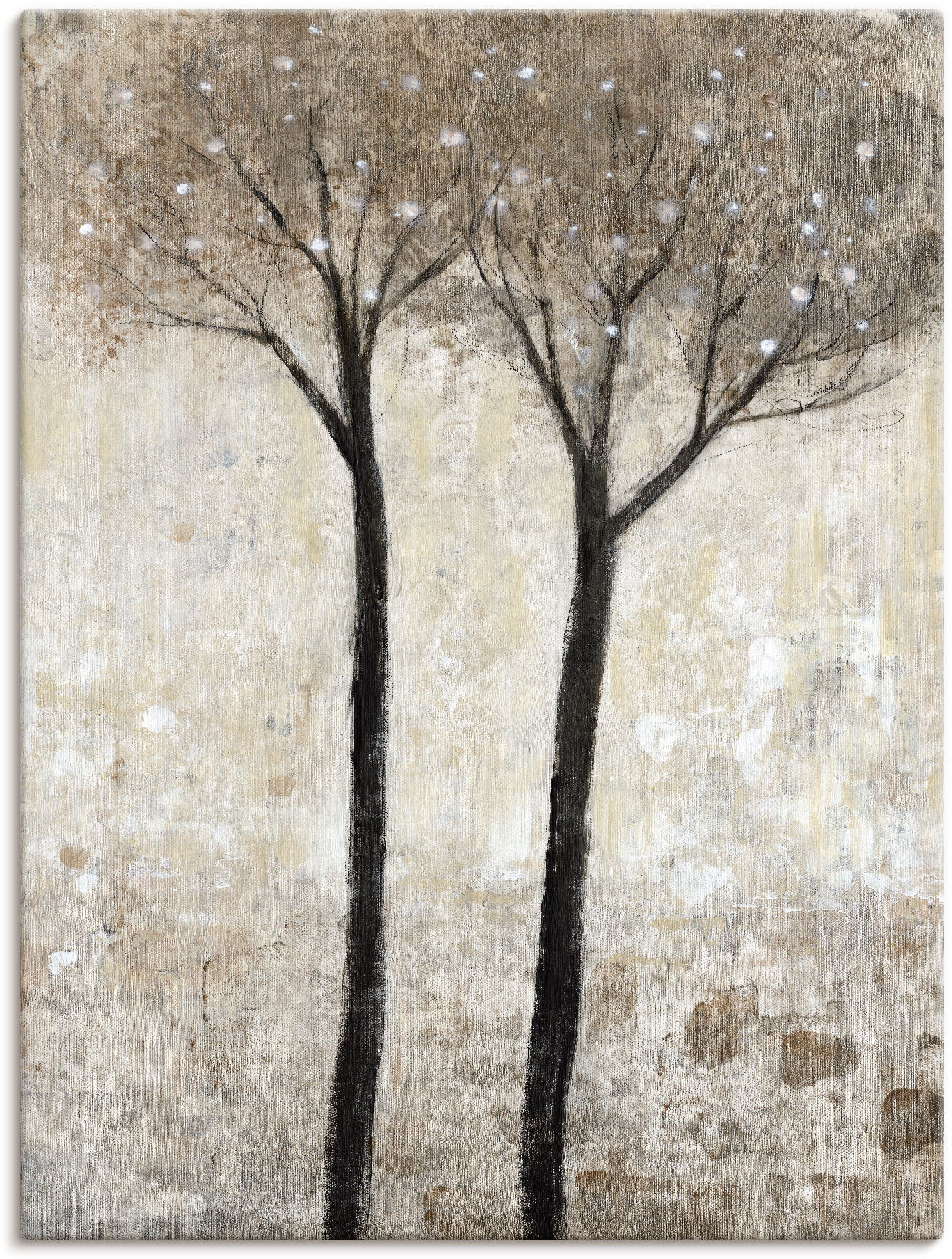 Artland Leinwandbild "Blühender Baum II" Bäume 1 Stk. tlg. auf Holzrahmen gespannt