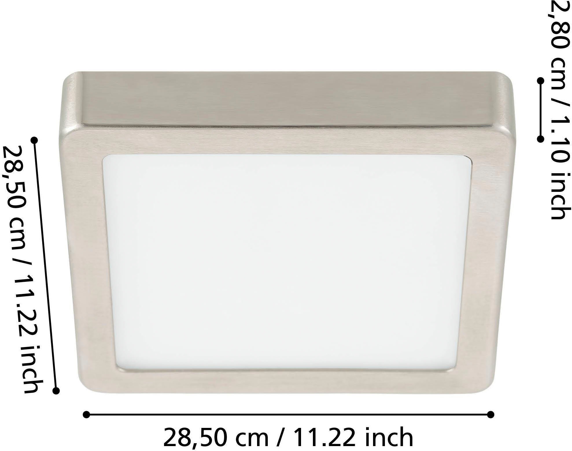 EGLO Aufbauleuchte »Fueva 5 Deckenleuchte, Flurlampe, Wohnzimmerlampe, Nickel-Matt, Lampe« LED-Modul 1 Stk. Neutralweiß L x B 28,5 cm, Aufbauleuchte ,Deckenlampe, LED Aufbaulampe