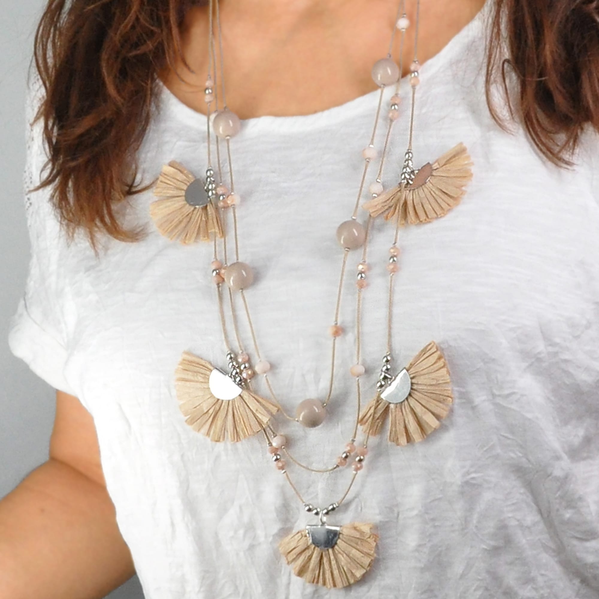 Steuer Collierkettchen »Kordel in beige 85 cm«