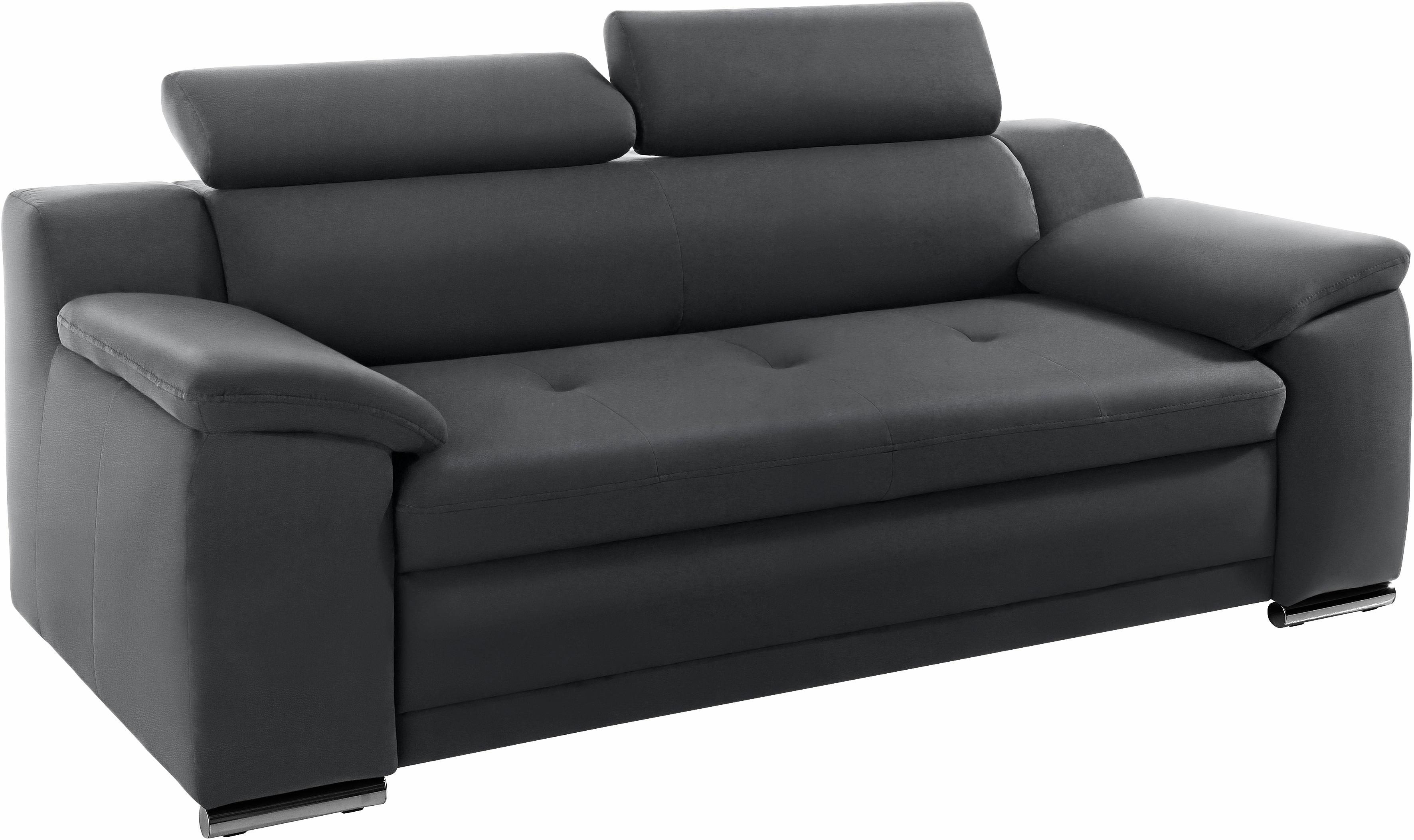 sit&more 3-Sitzer "Andiamo, B: 200 cm, Kopfteilverstellung, Wellenunterfederung" Komfortable Sitzhöhe 43 cm, frei im Raum stellbar, modernes Design