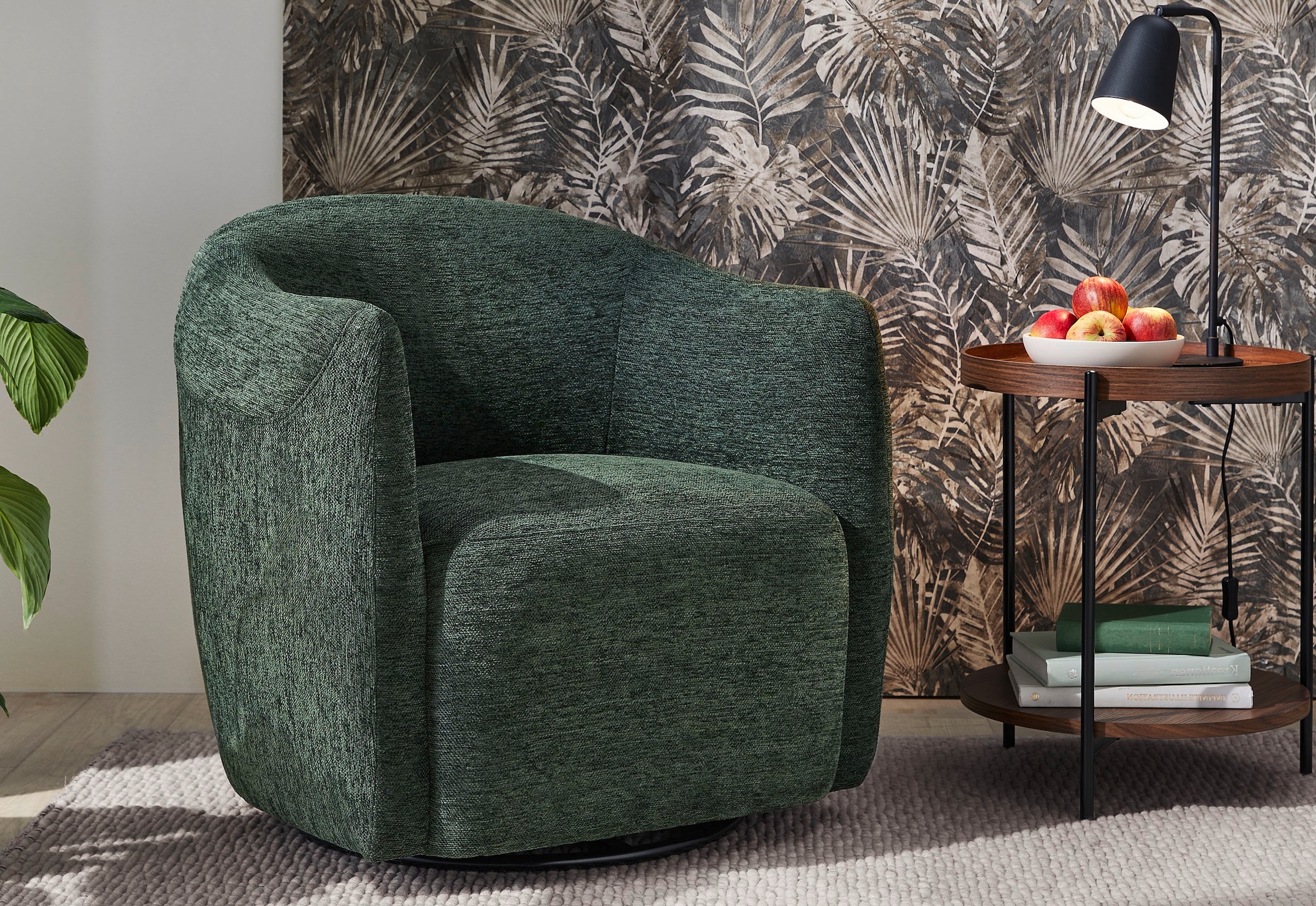 Jockenhöfer Gruppe Loungesessel "Nigel" 360 Drehfunktion, Chenillebezugssto günstig online kaufen