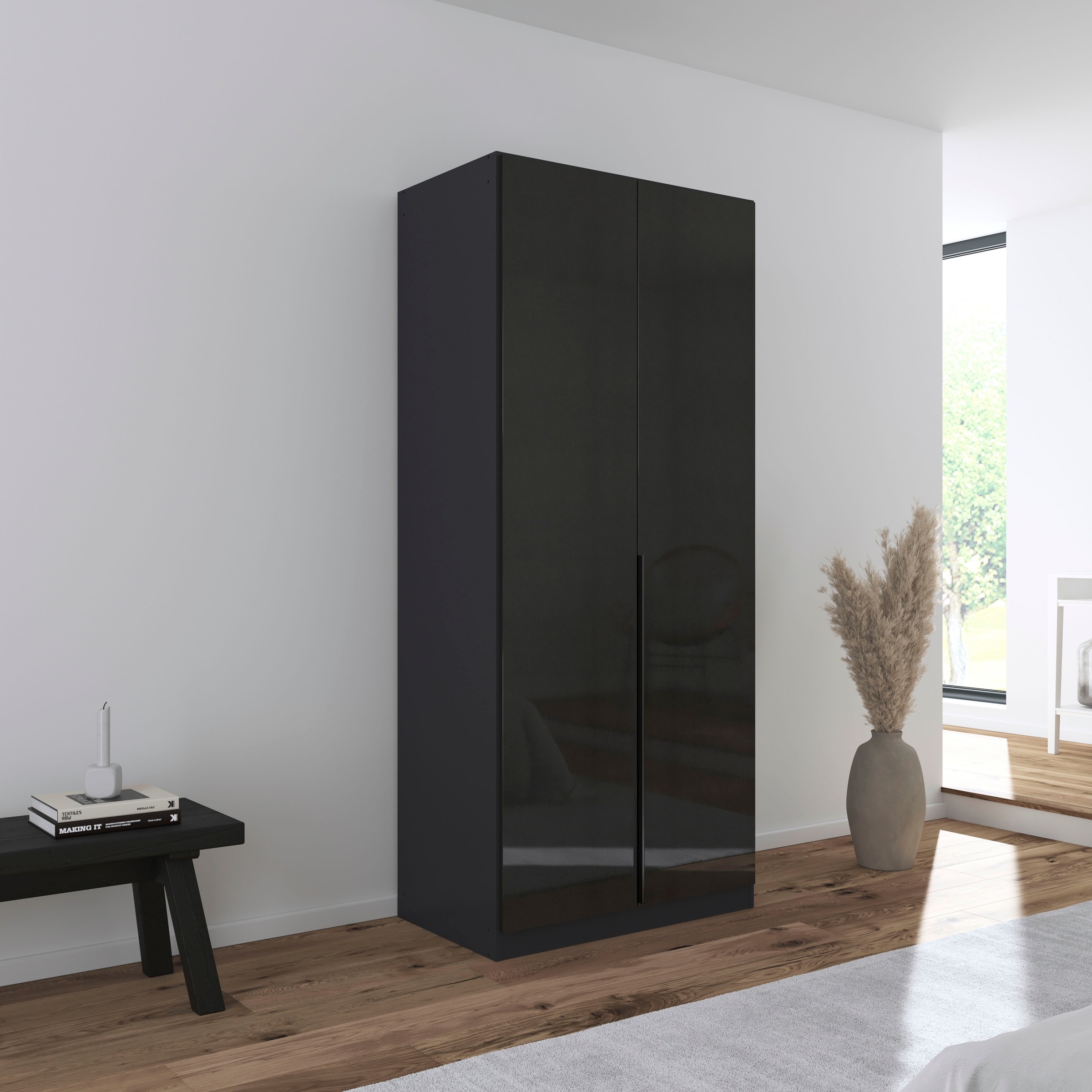 Thumbnail - OTTO home Drehtürenschrank "Kleiderschrank Schrank Garderobe AGORDO TOPSELLER Schlafzimmer" in zwei Griff-Farben, Breite...