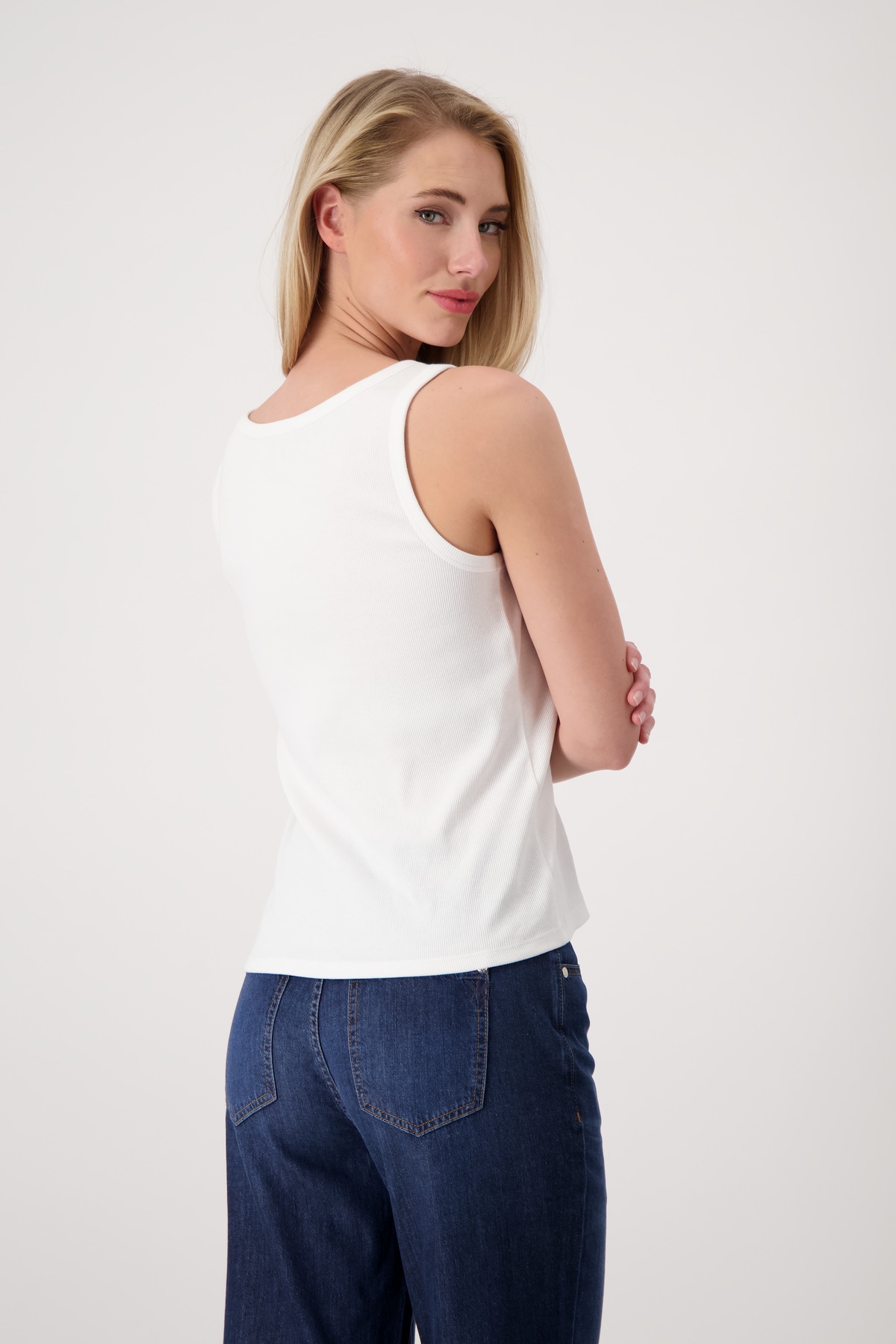 Monari Tanktop »Top Shrimp«, Mit tiefem Rundhalsausschnitt