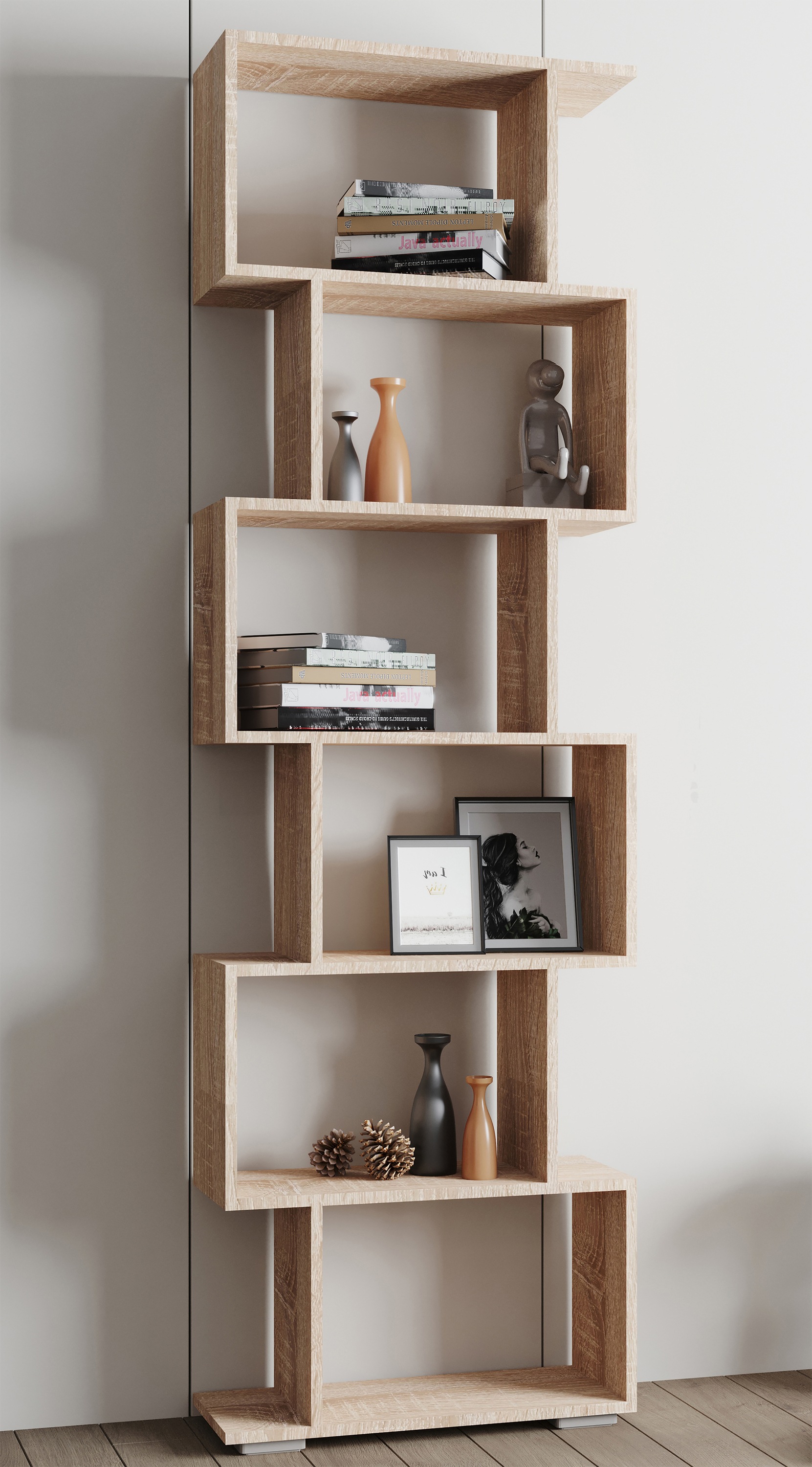 VCM Standregal »Holz Raumteiler Stand Regal Deko Bücher Palusa L«