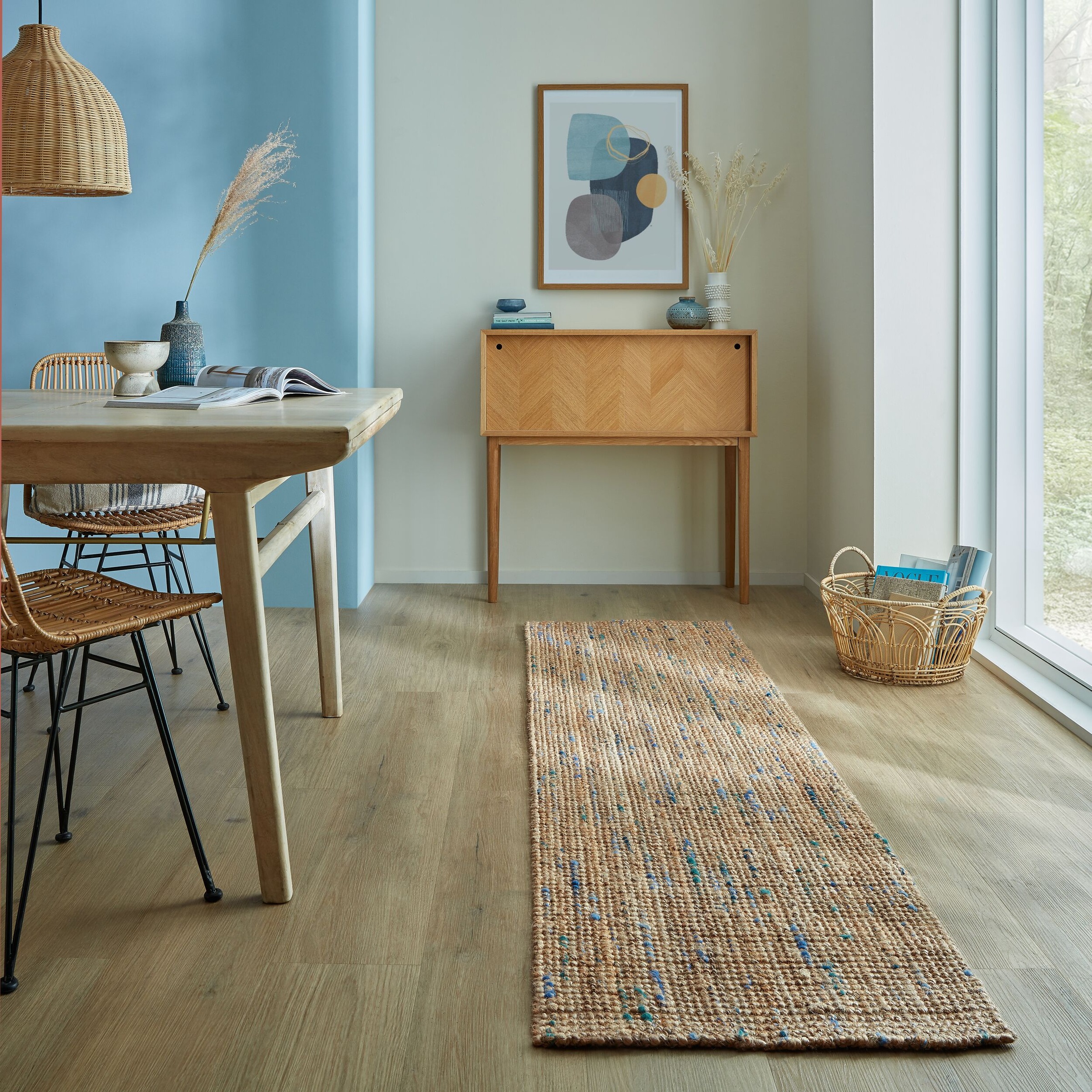 FLAIR RUGS Läufer »Jute Boucle«, rechteckig, 7 mm Höhe, aus 100% Jute, mit Fransen, aus Naturfasern