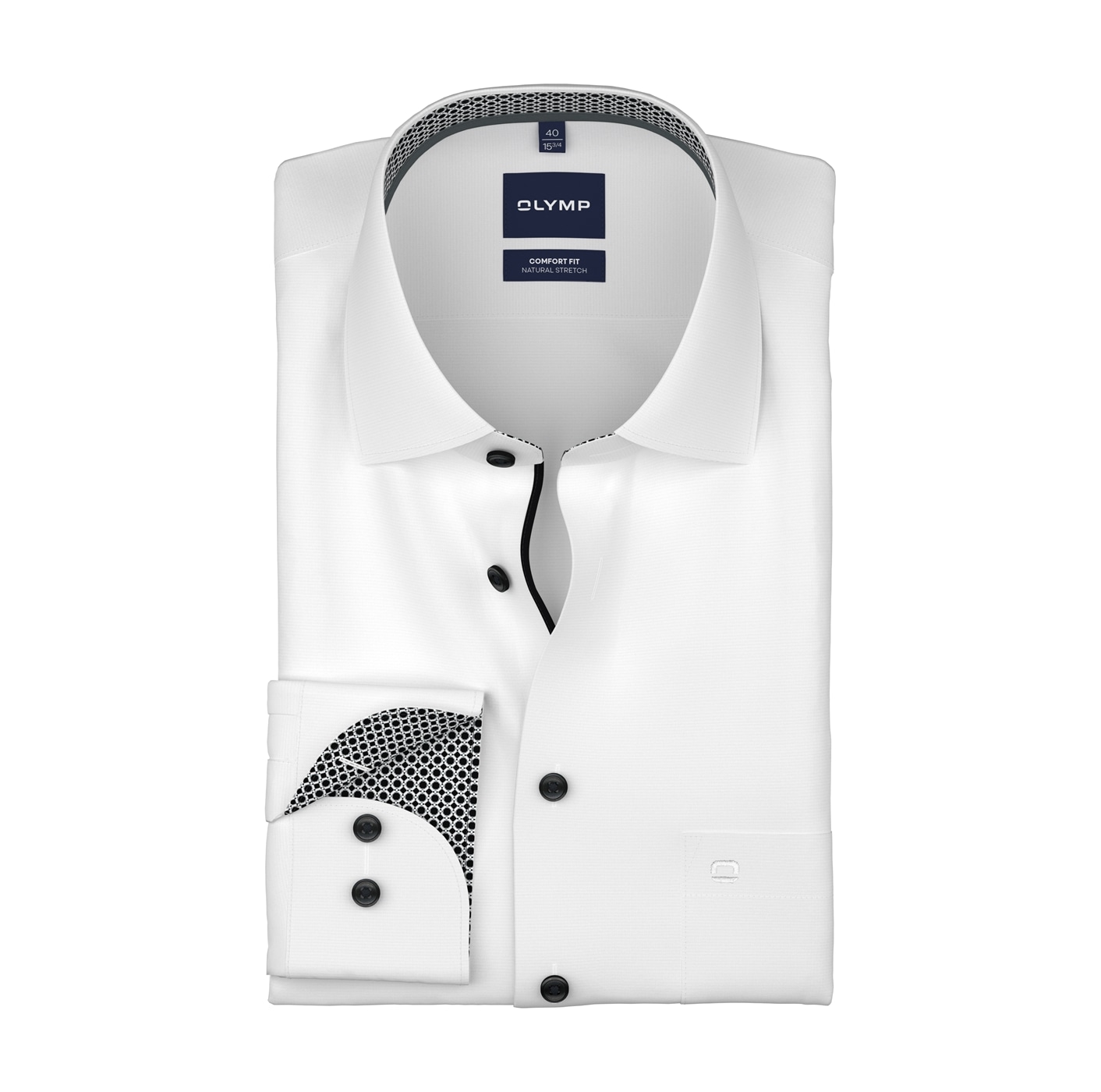 OLYMP Langarmhemd »Luxor« Businesshemd, New-Kentkragen, Comfort Fit