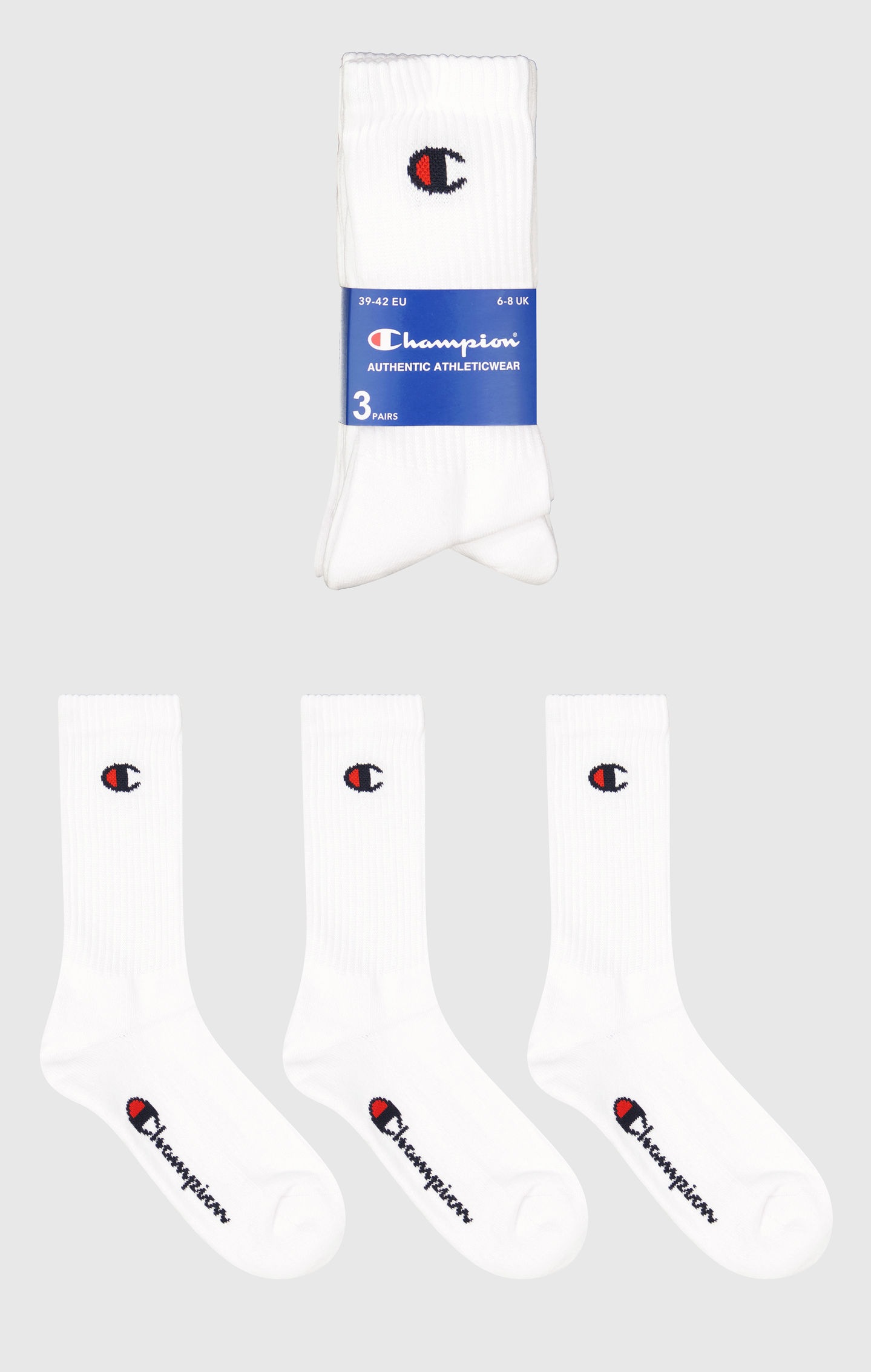 Champion Tennissocken "3 Pack Crew Socks" 3 Paar tlg. für sportive Aktivitä günstig online kaufen