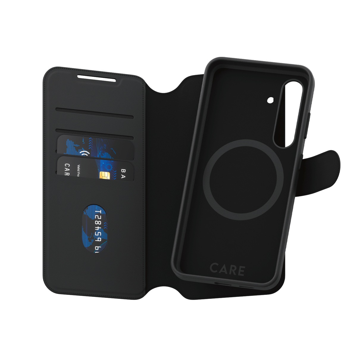 CARE by PanzerGlass Handyhülle »Magnetic Compatible Tango 2-in-1 Wallet Case für Samsung Galaxy S24+«, Backcover, Schutzhülle, Handyschutzhülle, Case, Schutzcase, stoßfest