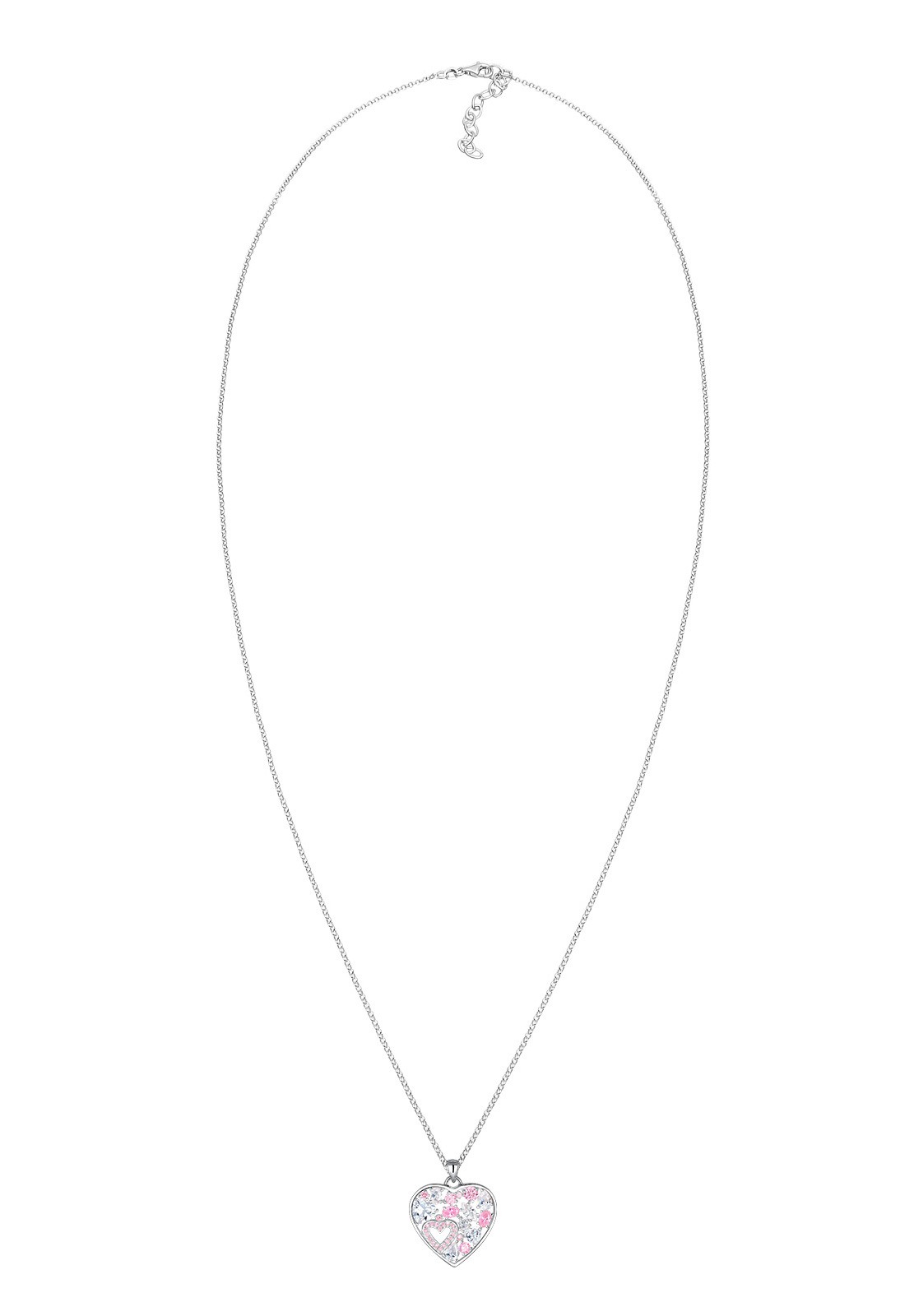 Elli Premium Kette mit Anhänger »Herz Zirkonia Verspielt 925 Sterling Silber«