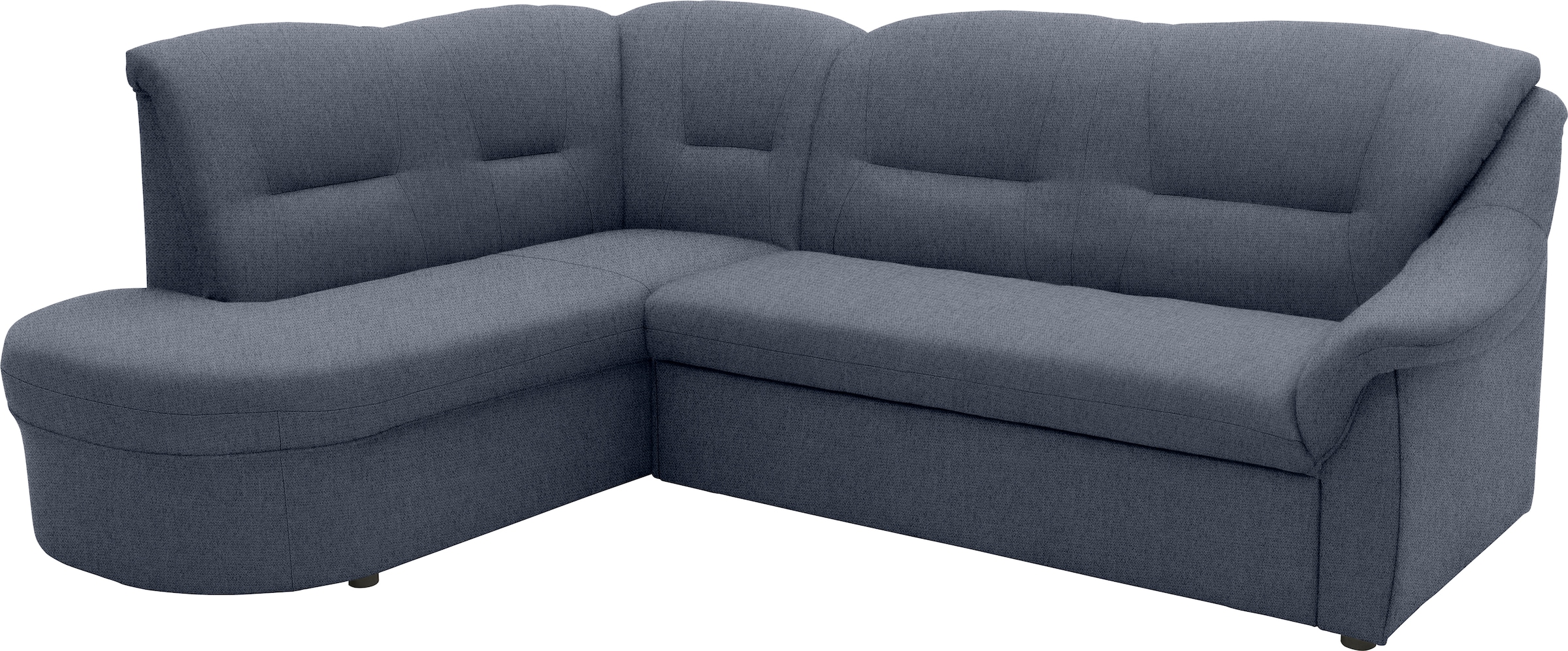 DOMO collection Ecksofa »Faenza für kleine Räume, Stellmaße 232,176cm, komfortabel, L-Form«, mit Ottomane, zeitlos, elegante Armlehnen, wahlweise mit Bettfunktion