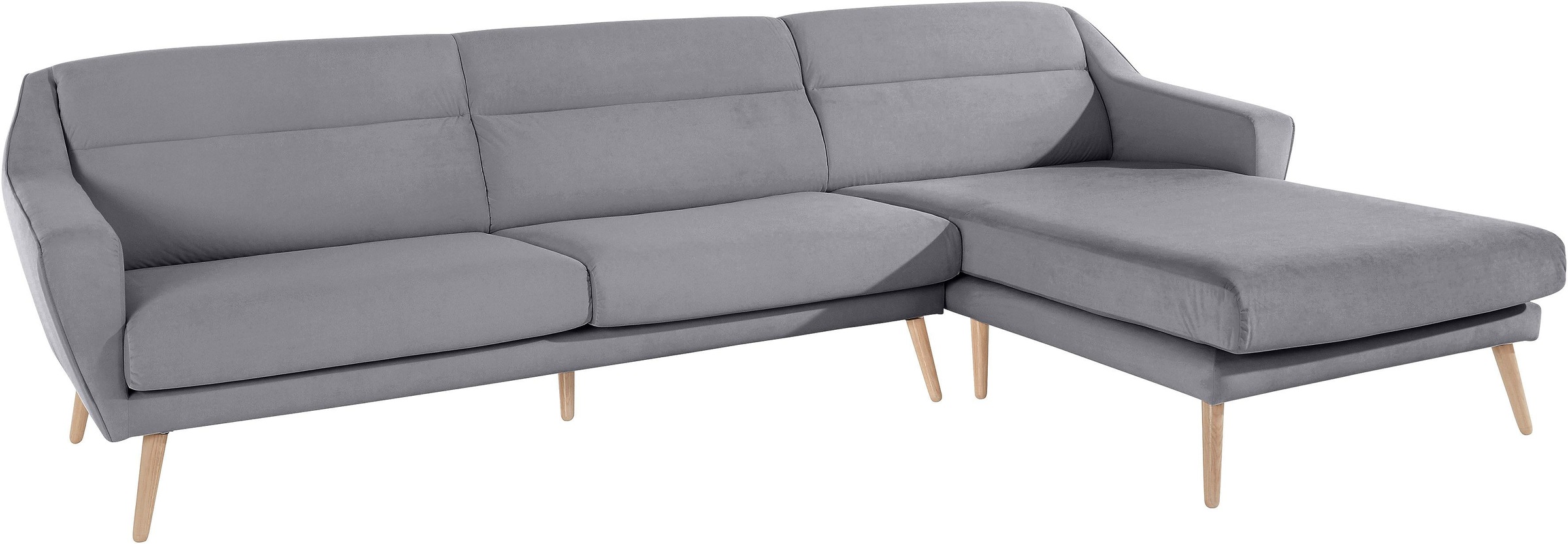 OTTO home Ecksofa "Bille L-Form" mit Naht im Rückenkissen und Beinen aus Ei günstig online kaufen