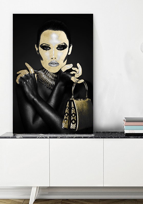 queence Acrylglasbild "Chensit", Frau-Gemälde-Frau-Bilder von Frauen-Mode-M günstig online kaufen